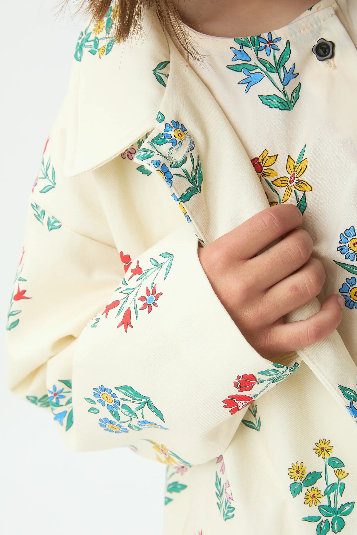 Trench da bambina con stampa Gardener