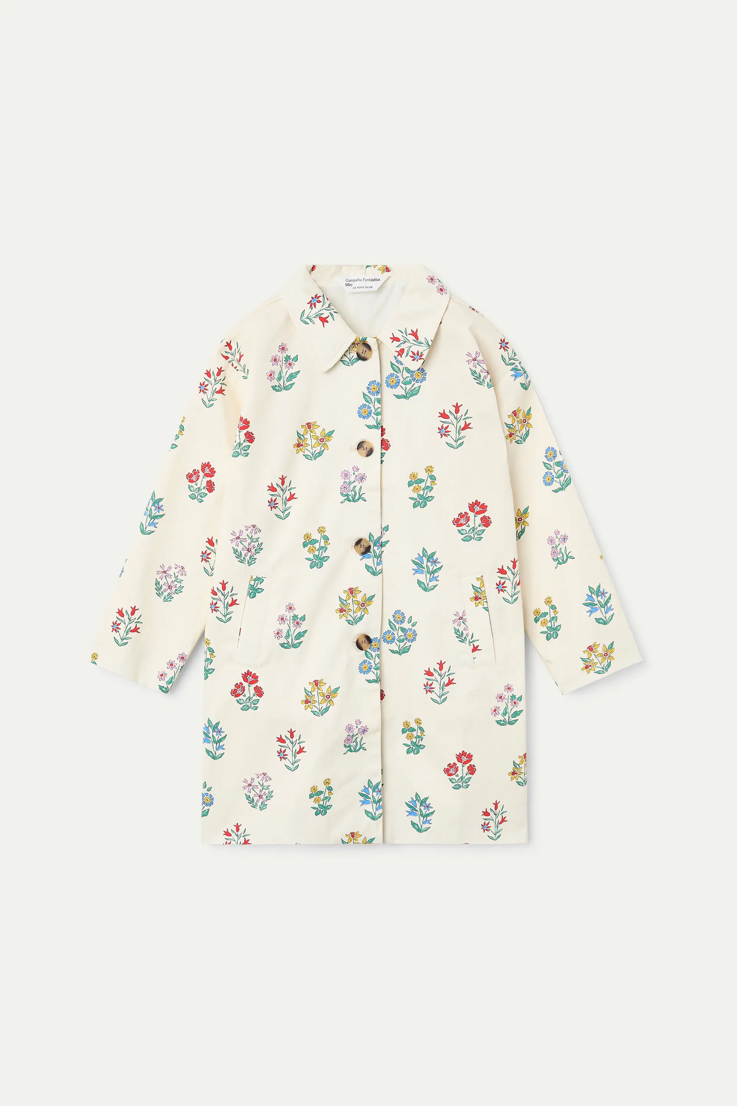 Trench da bambina con stampa Gardener