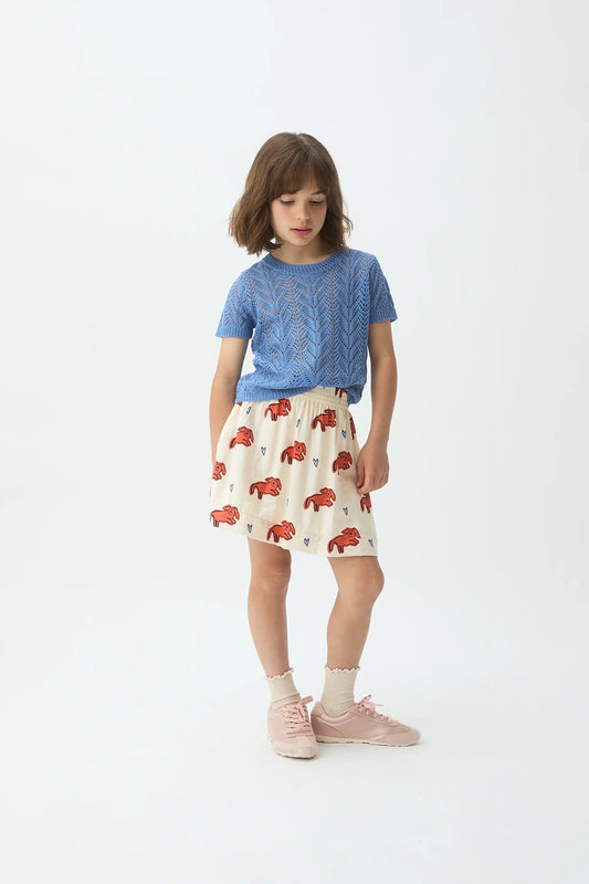 Falda corta de niña con estampado Tochi