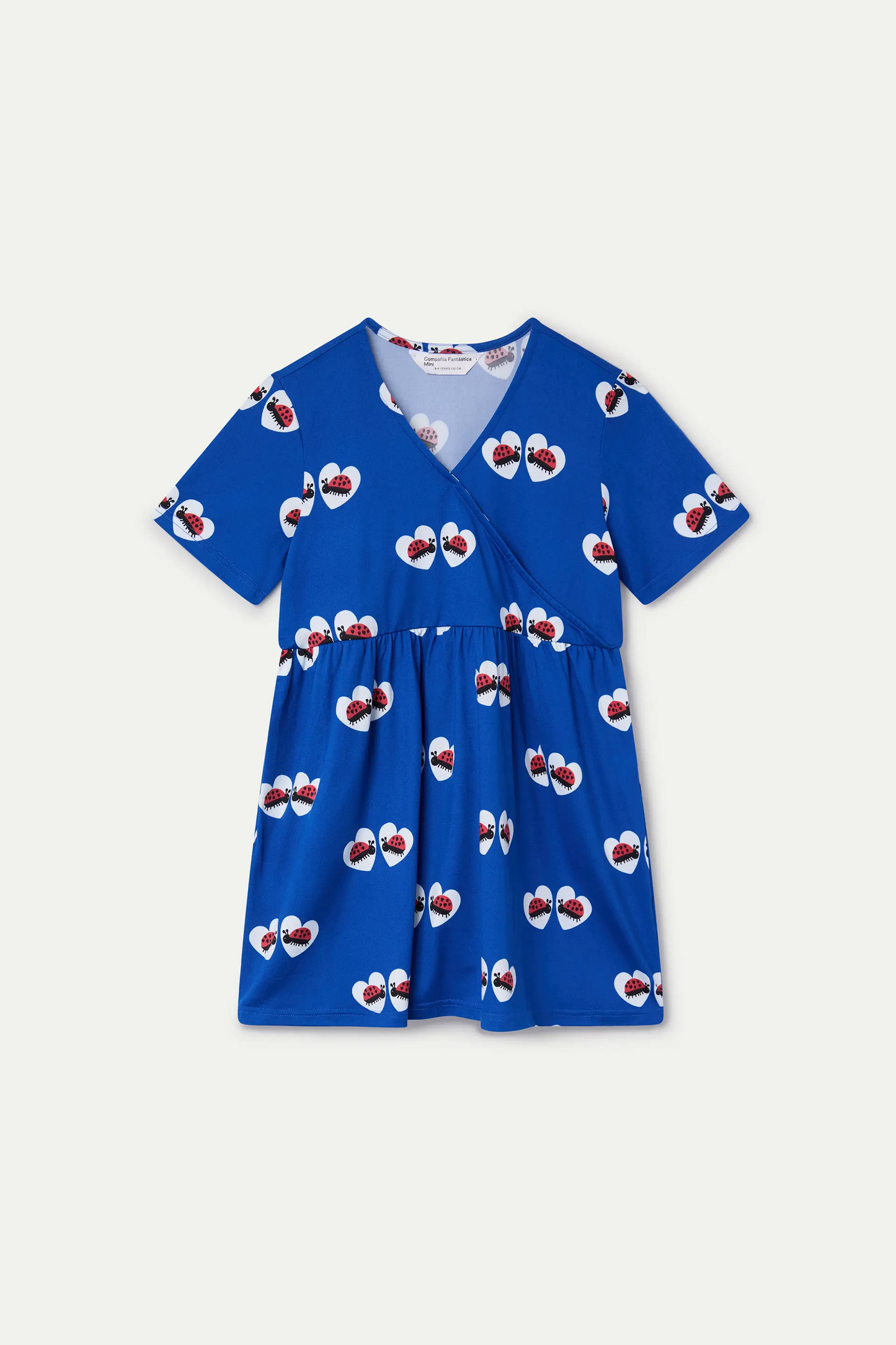 Short dress for girls with ladybug print