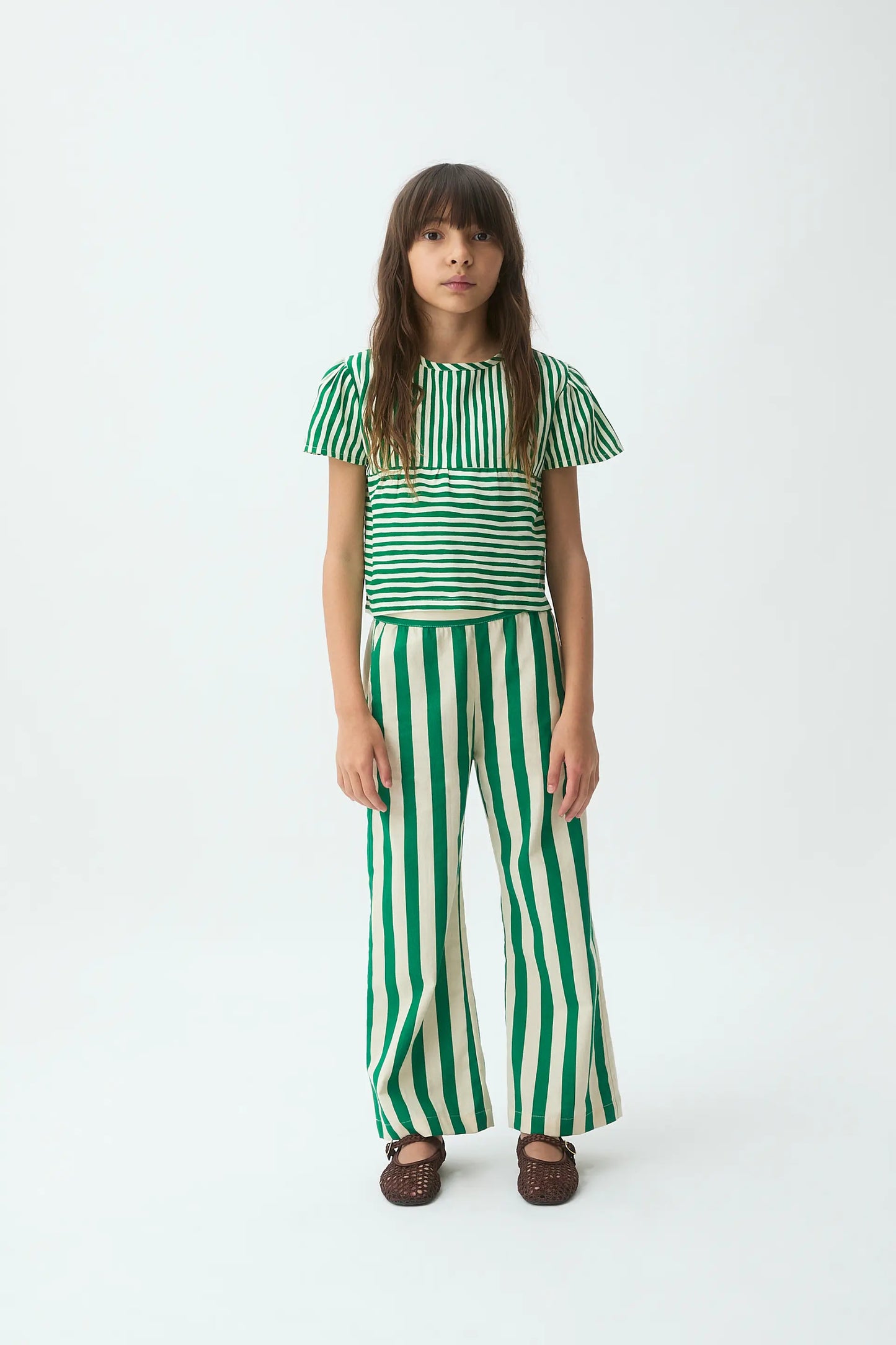 Top de niña con estampado Lavagna verde