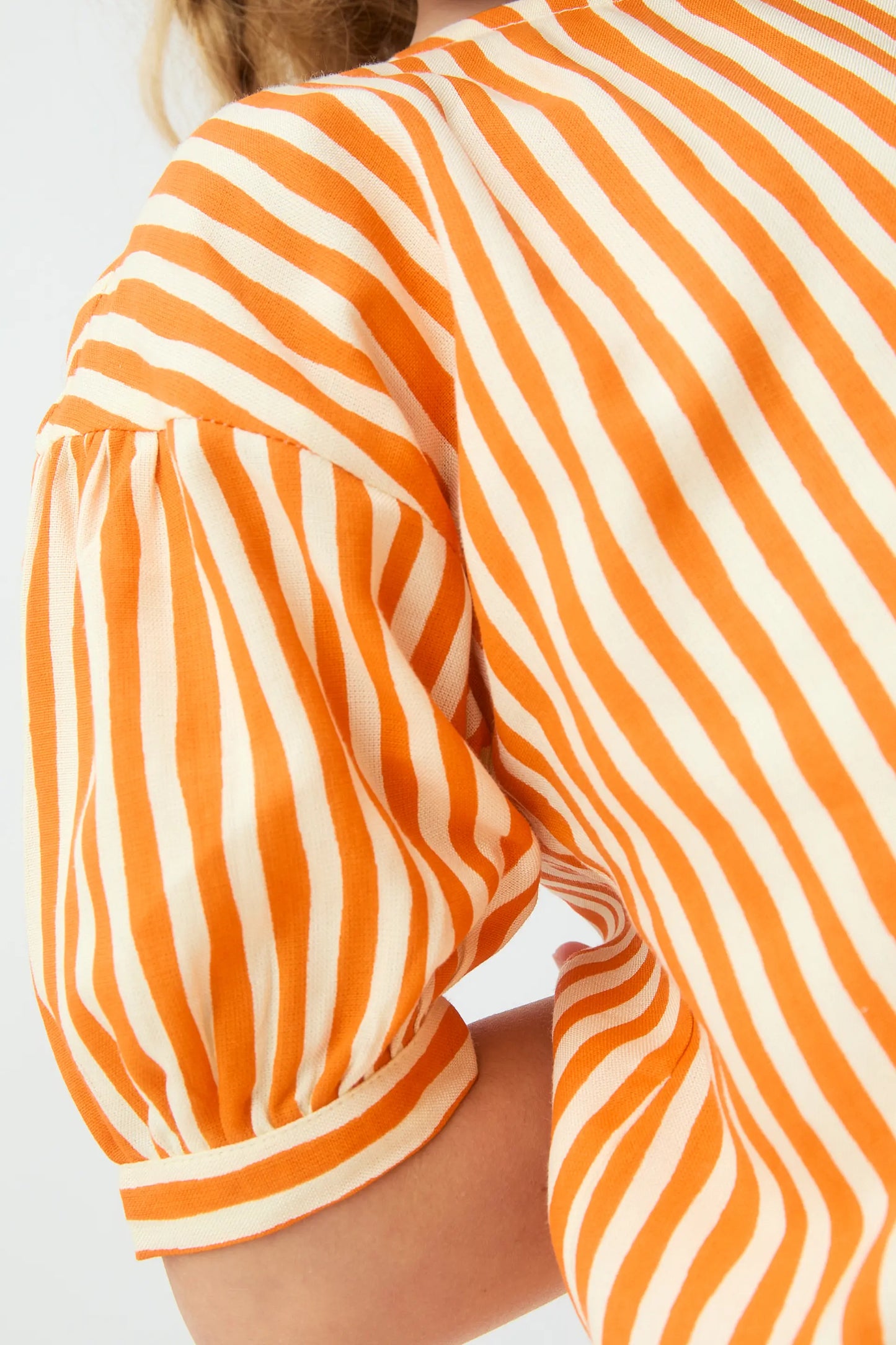 Girl's top with orange Lavagna print
