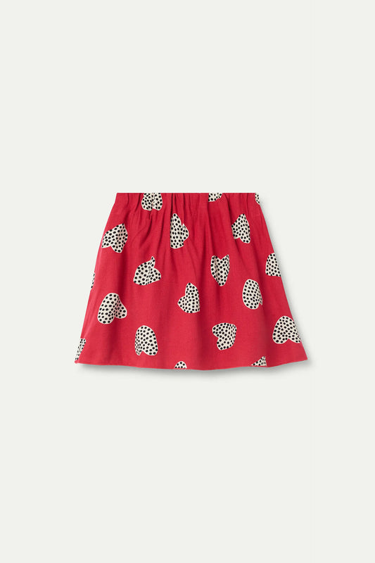 Falda corta de niña con estampado Harmony Red