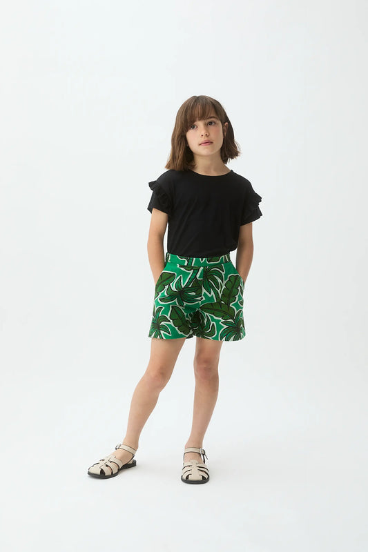Camiseta básica de niña color negro