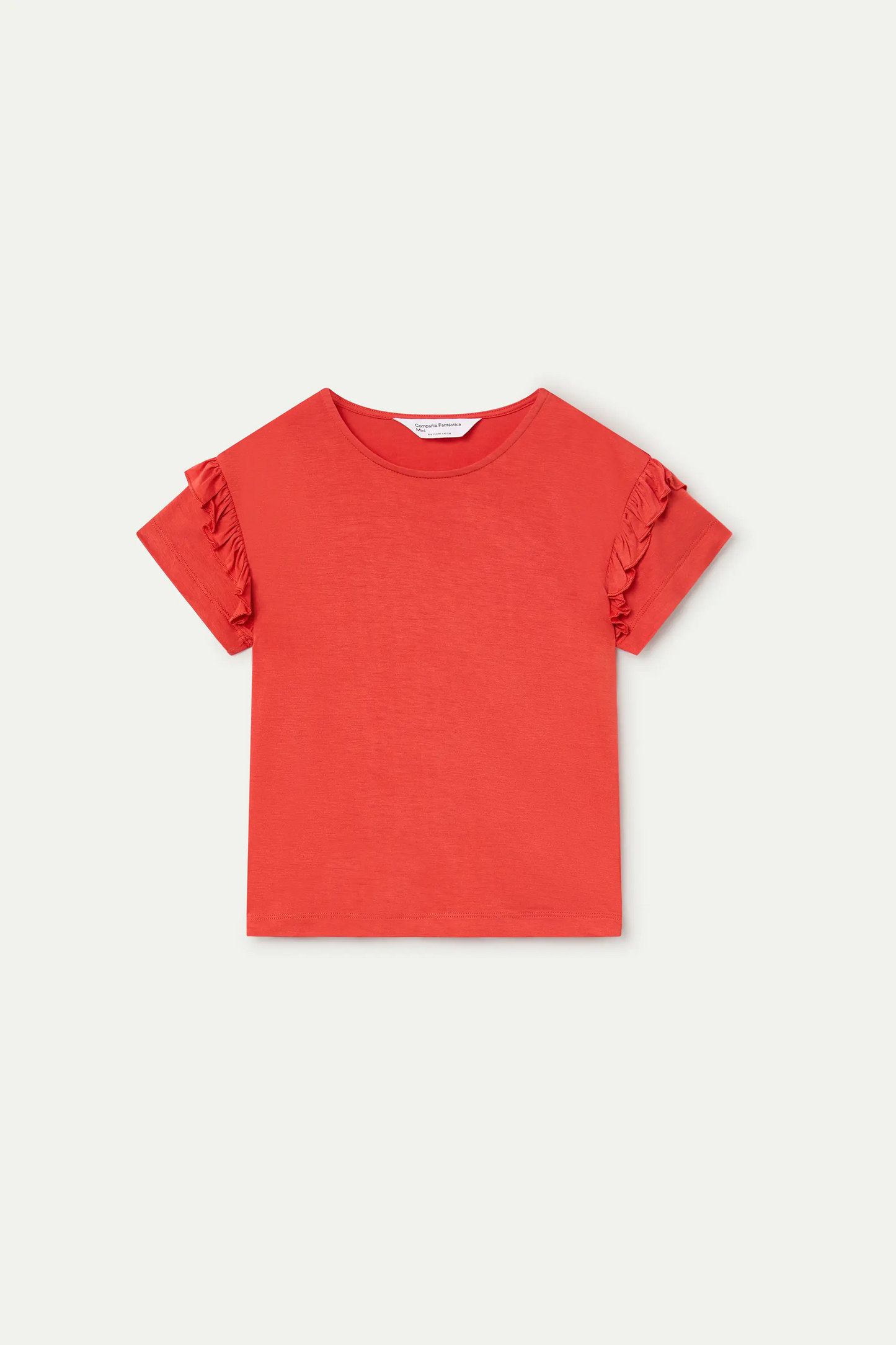 Camiseta básica de niña color rojo