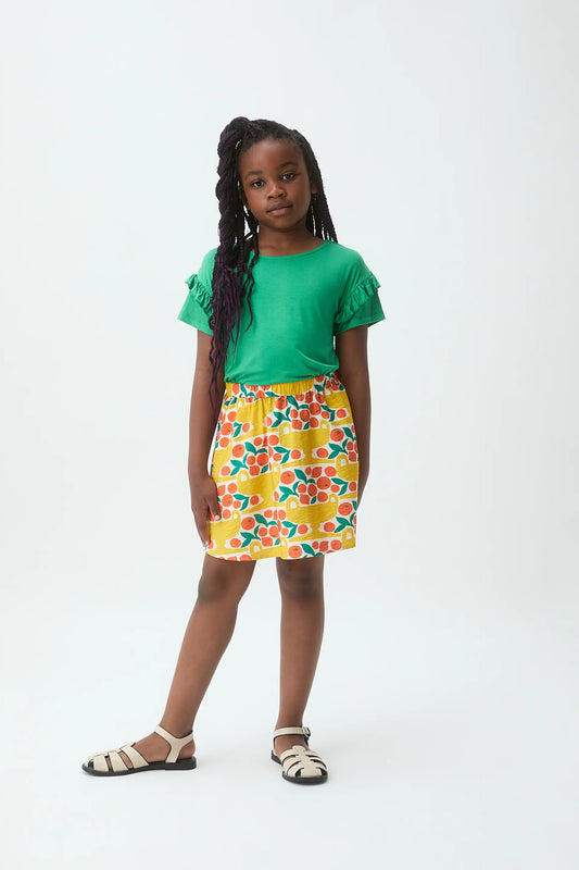 Camiseta básica de niña color verde
