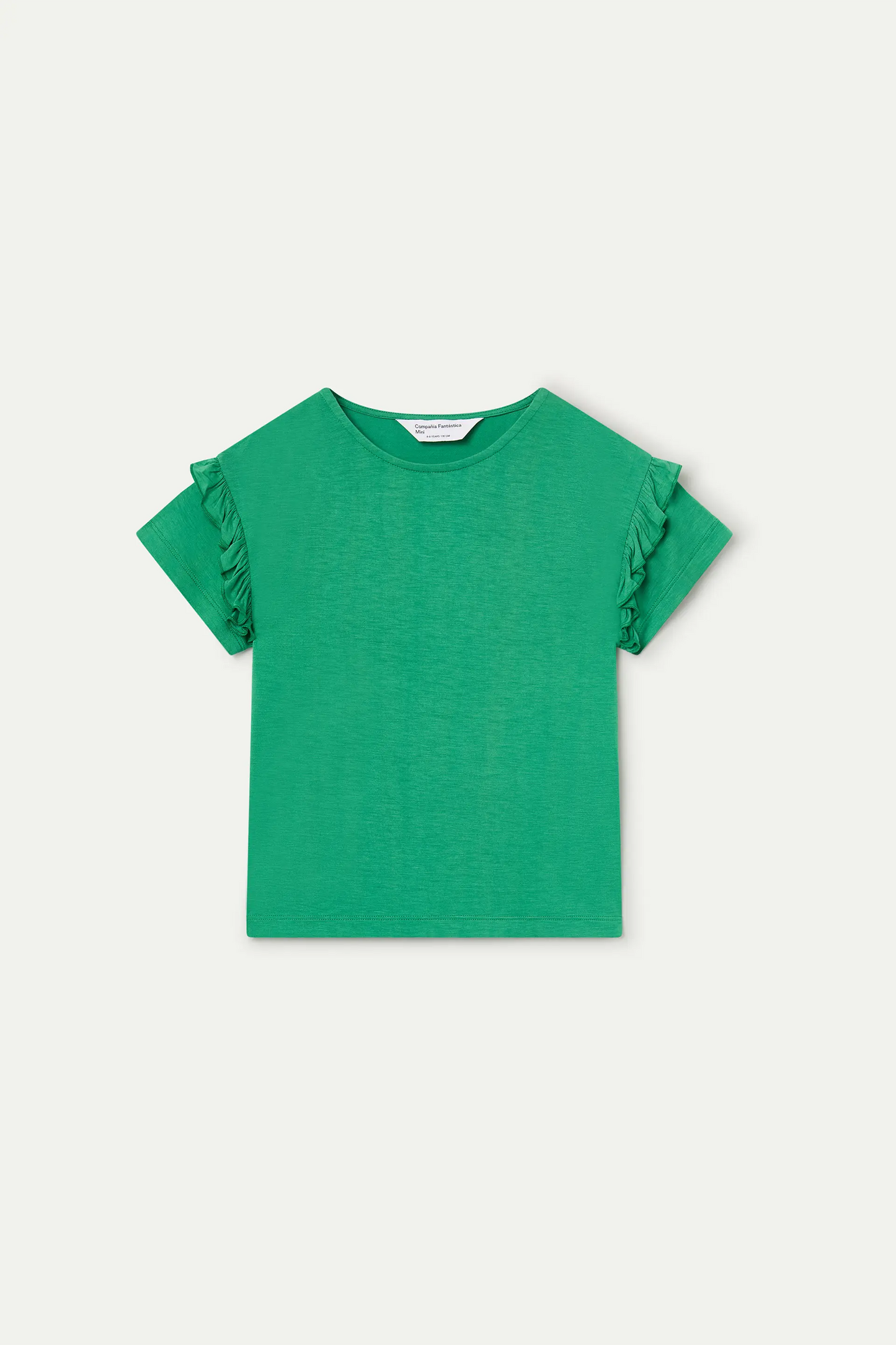Camiseta básica de niña color verde