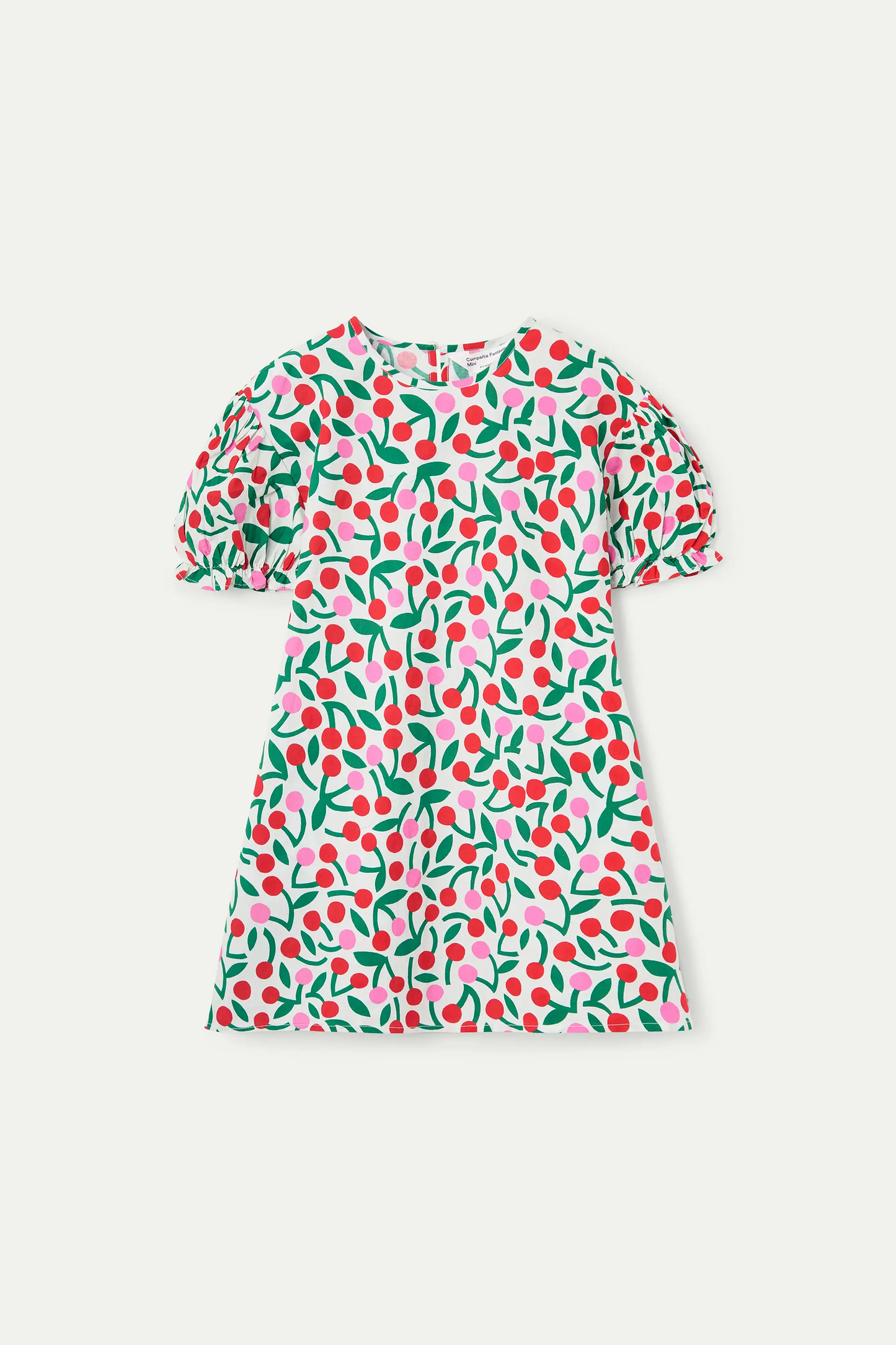 100% cotton girls' dress with Guinda print