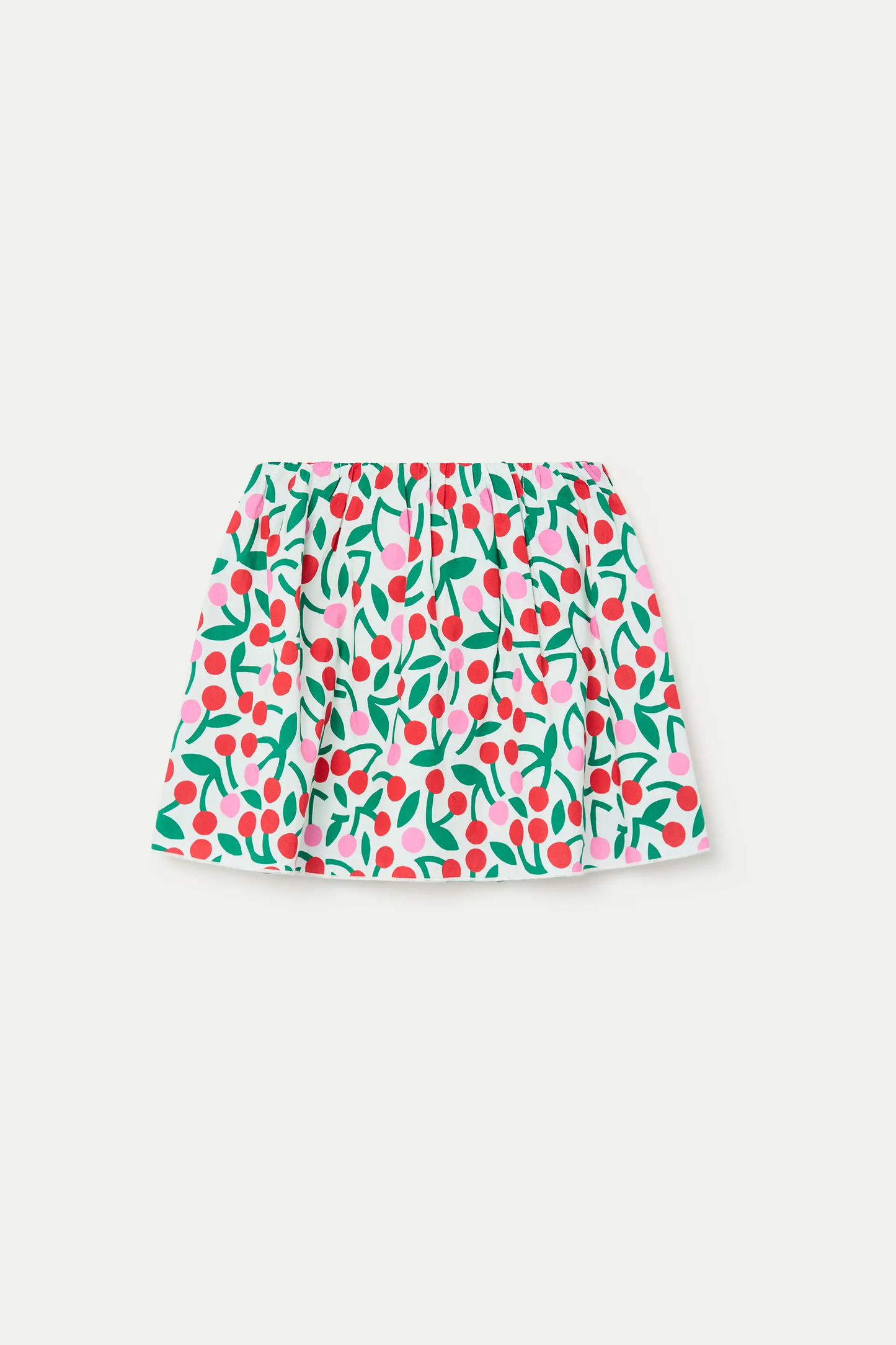 Falda corta de niña con estampado Guinda
