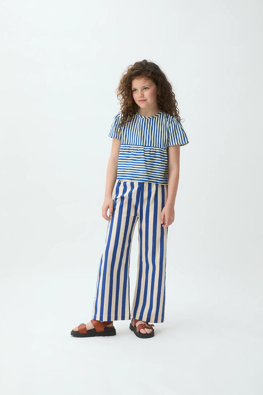 Pantalón de niña con estampado Bamboo azul