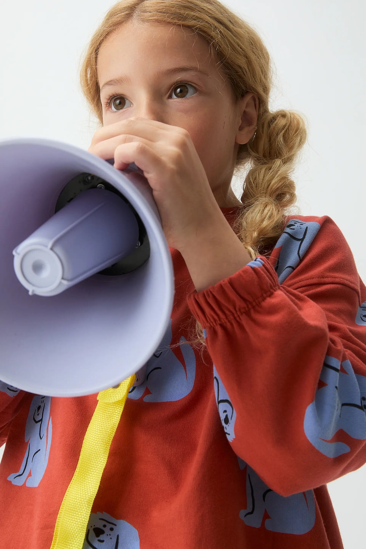 Felpa da bambina con stampa di cuccioli