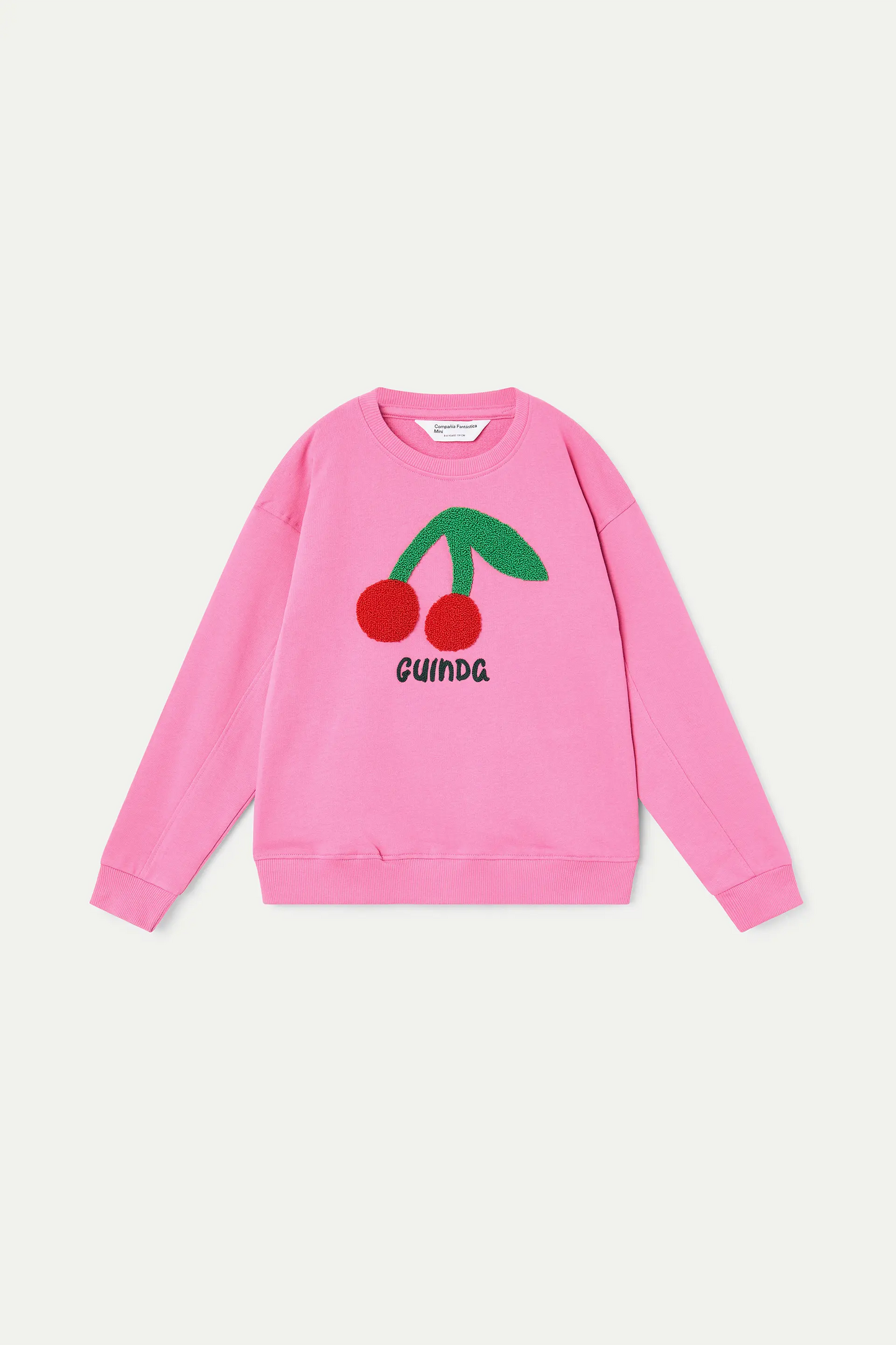 Sudadera de niña con parche de guinda
