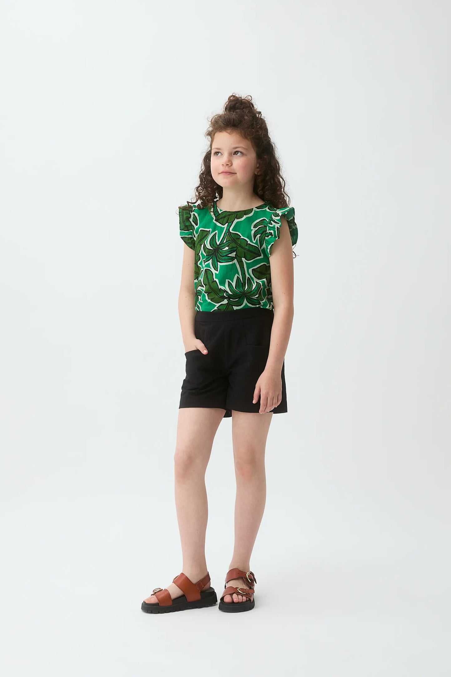 Top de niña con estampado Palm Tree