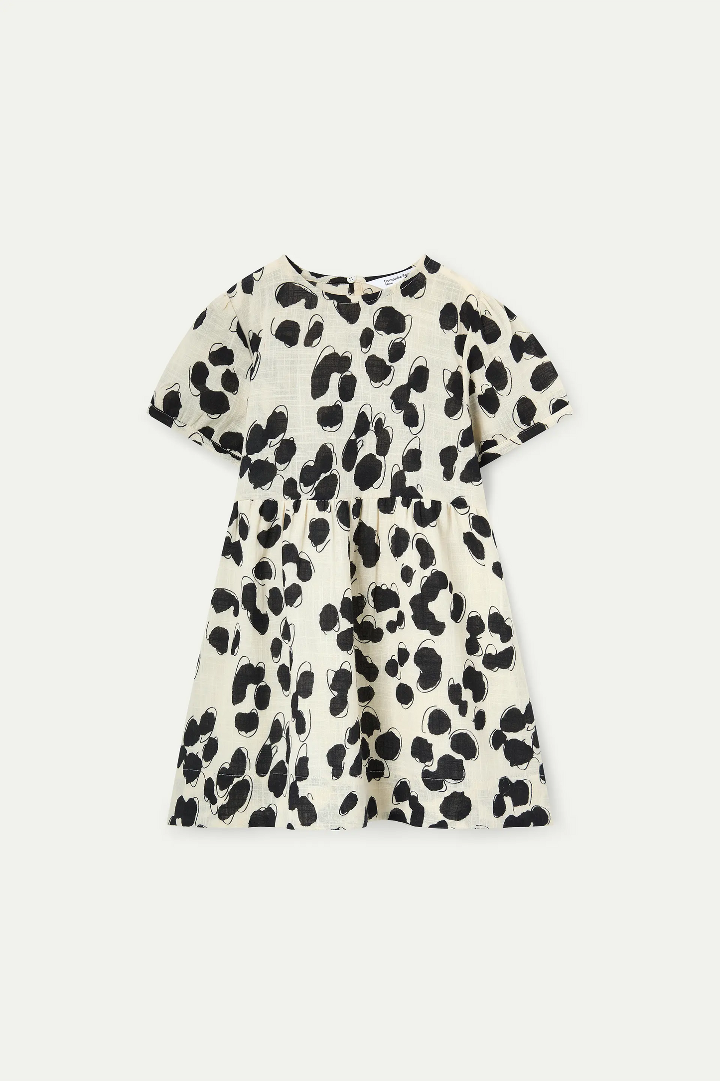 Short dress for girls with Dalmatian print