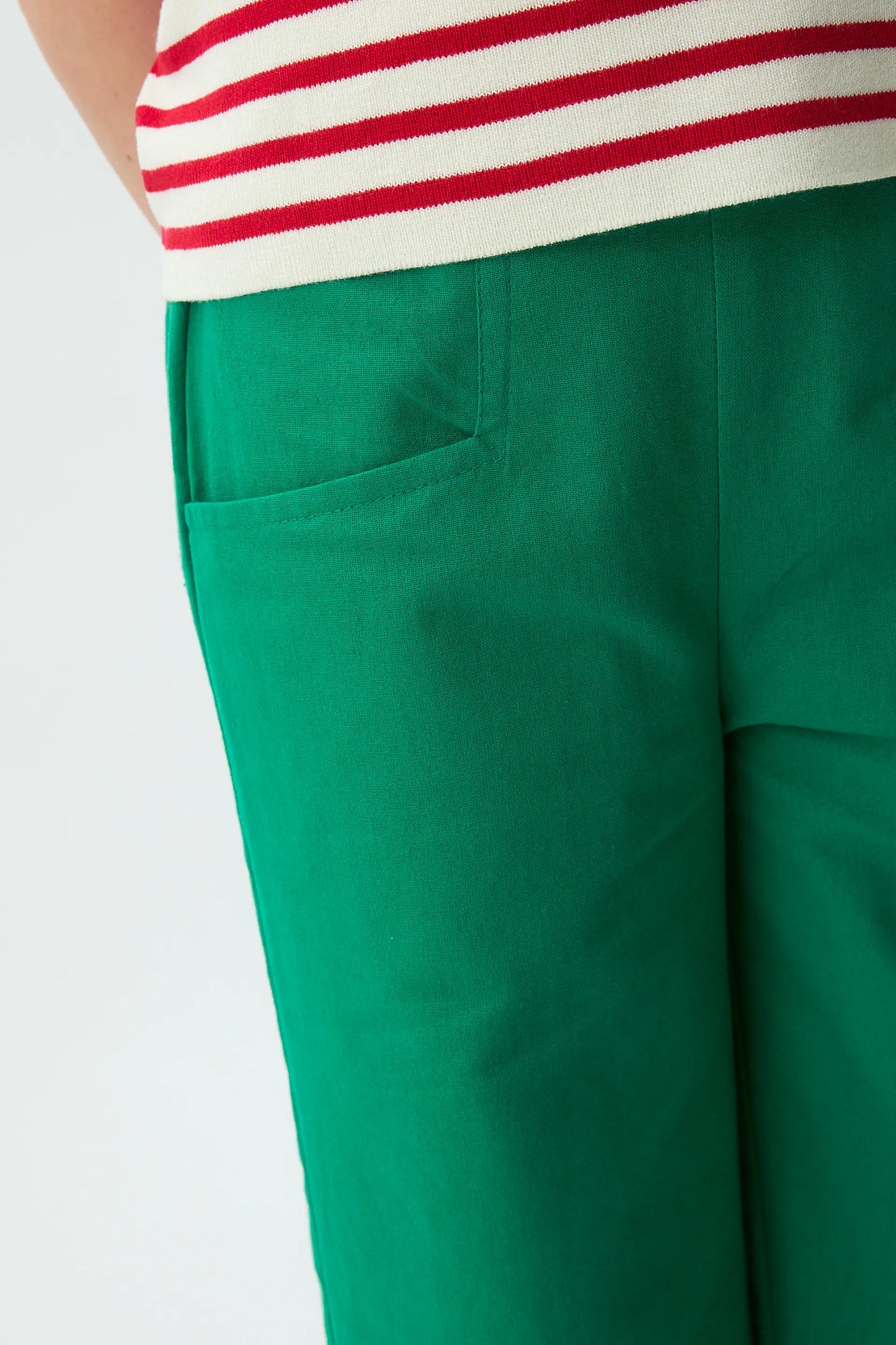 Pantaloni da bambina, 100% cotone, verde