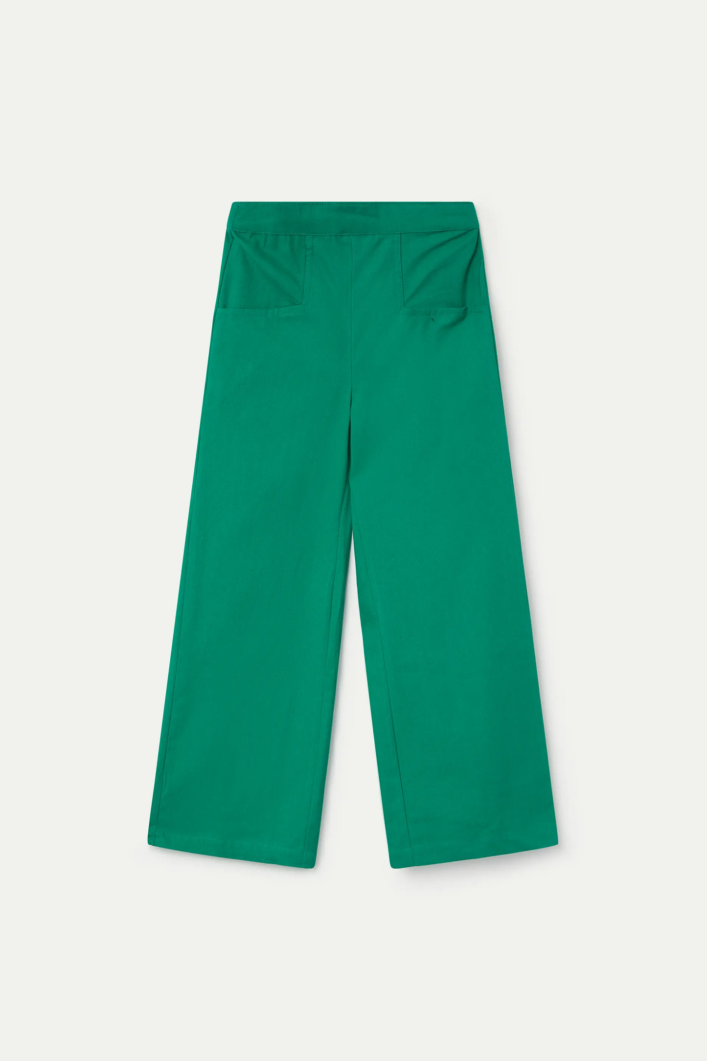 Pantaloni da bambina, 100% cotone, verde