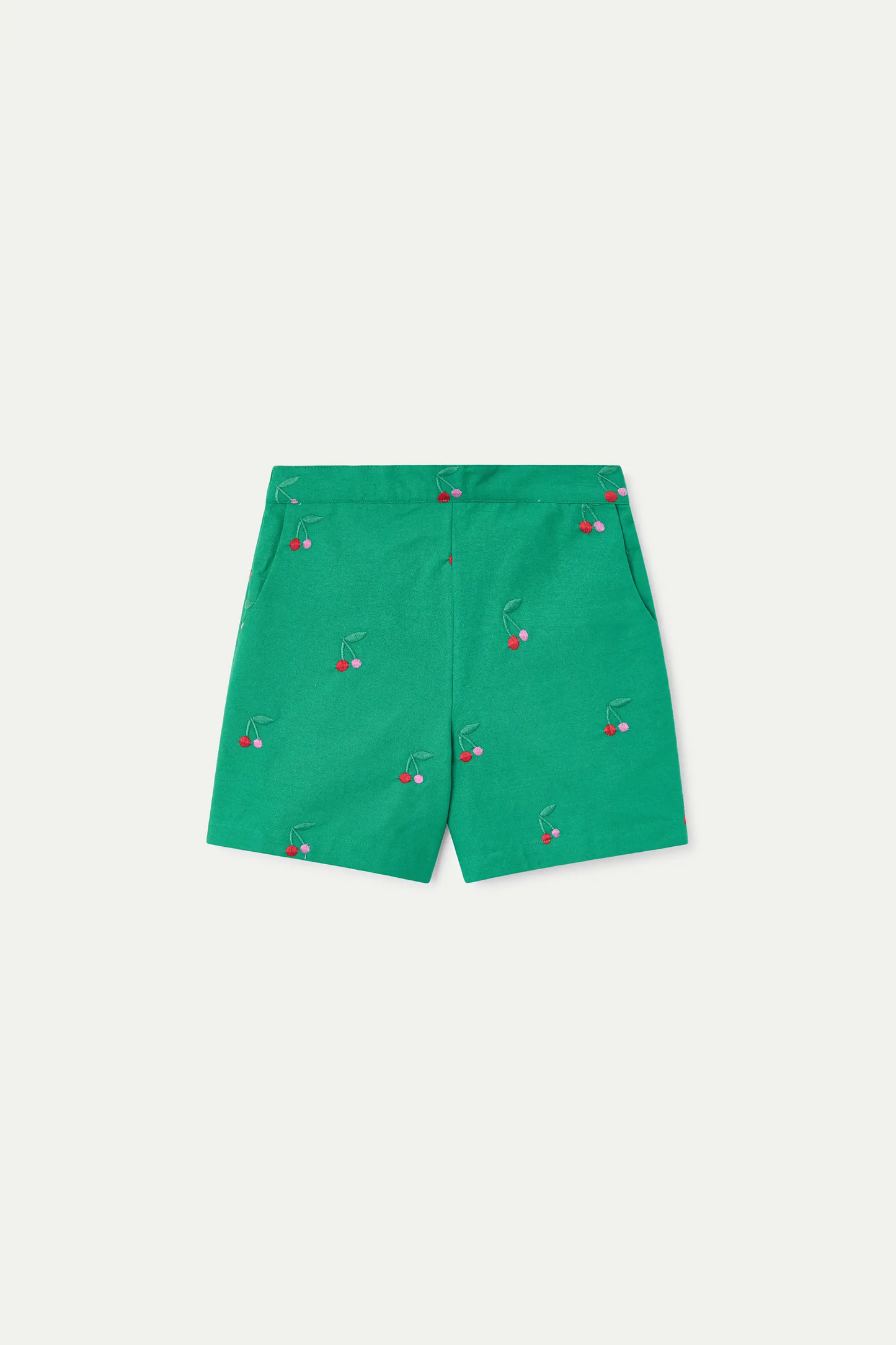 Shorts de niña 100% algodón con estampado Cherries