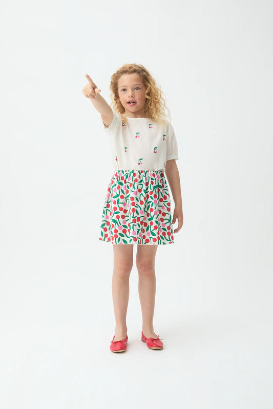 Top de niña 100% algodón con estampado Cherries