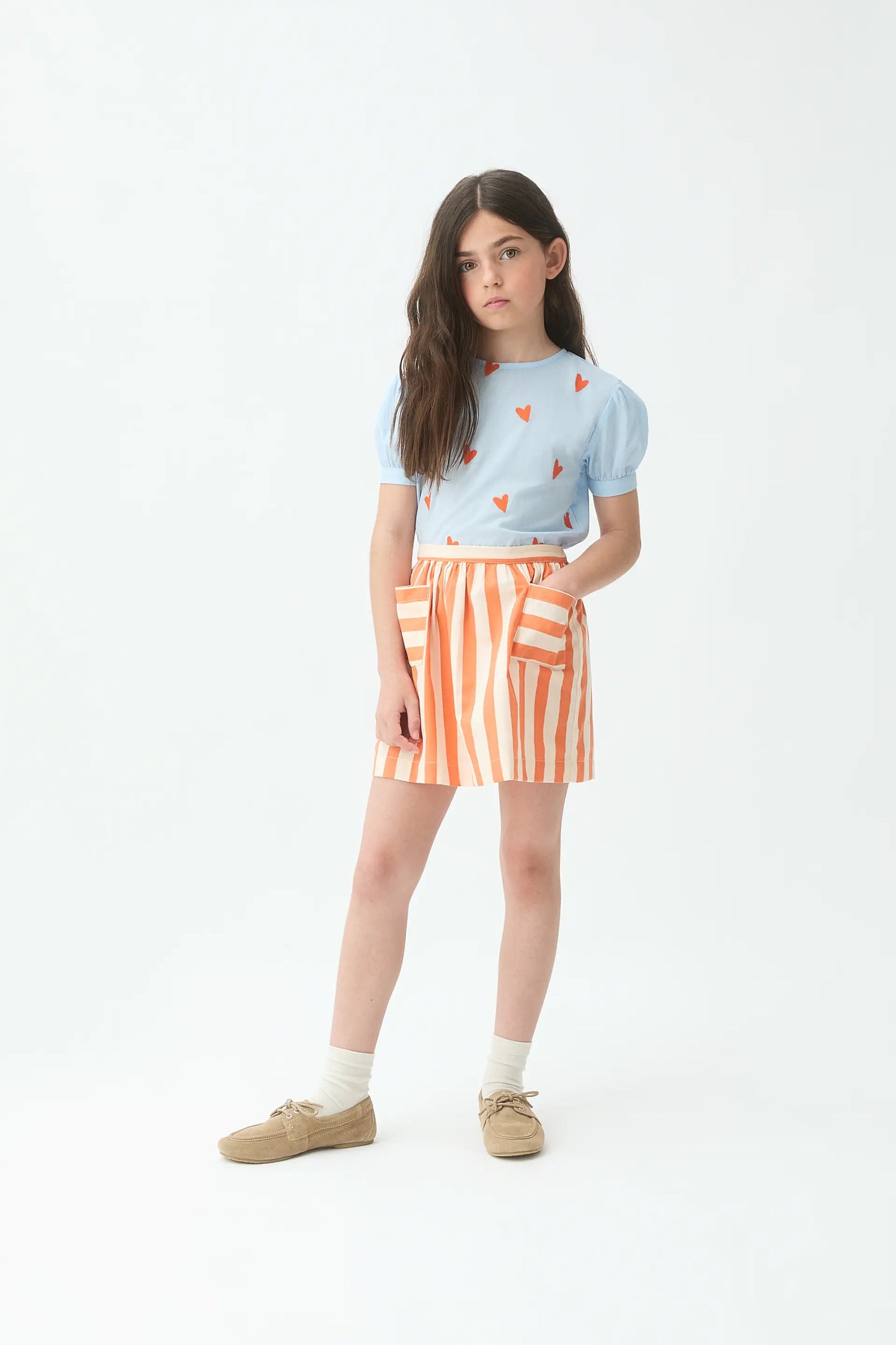 Top de niña 100% algodón con estampado Hearts