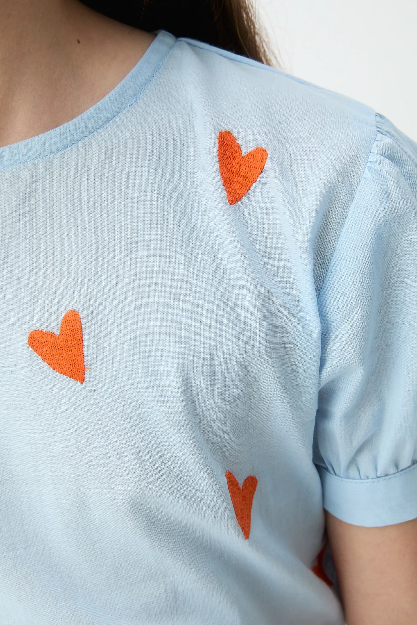 Top de niña 100% algodón con estampado Hearts