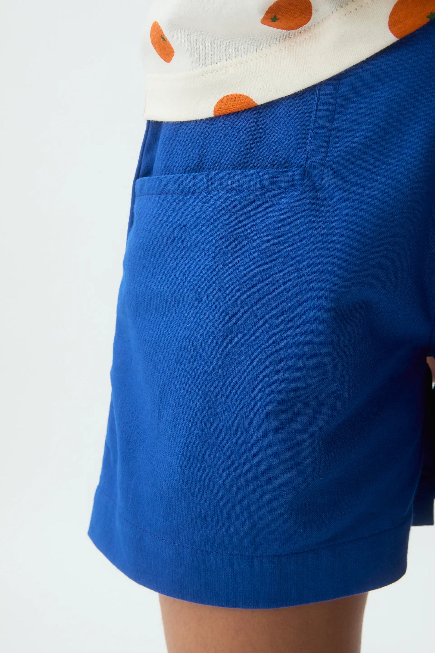 Pantaloncini da bambina, 100% cotone, blu navy