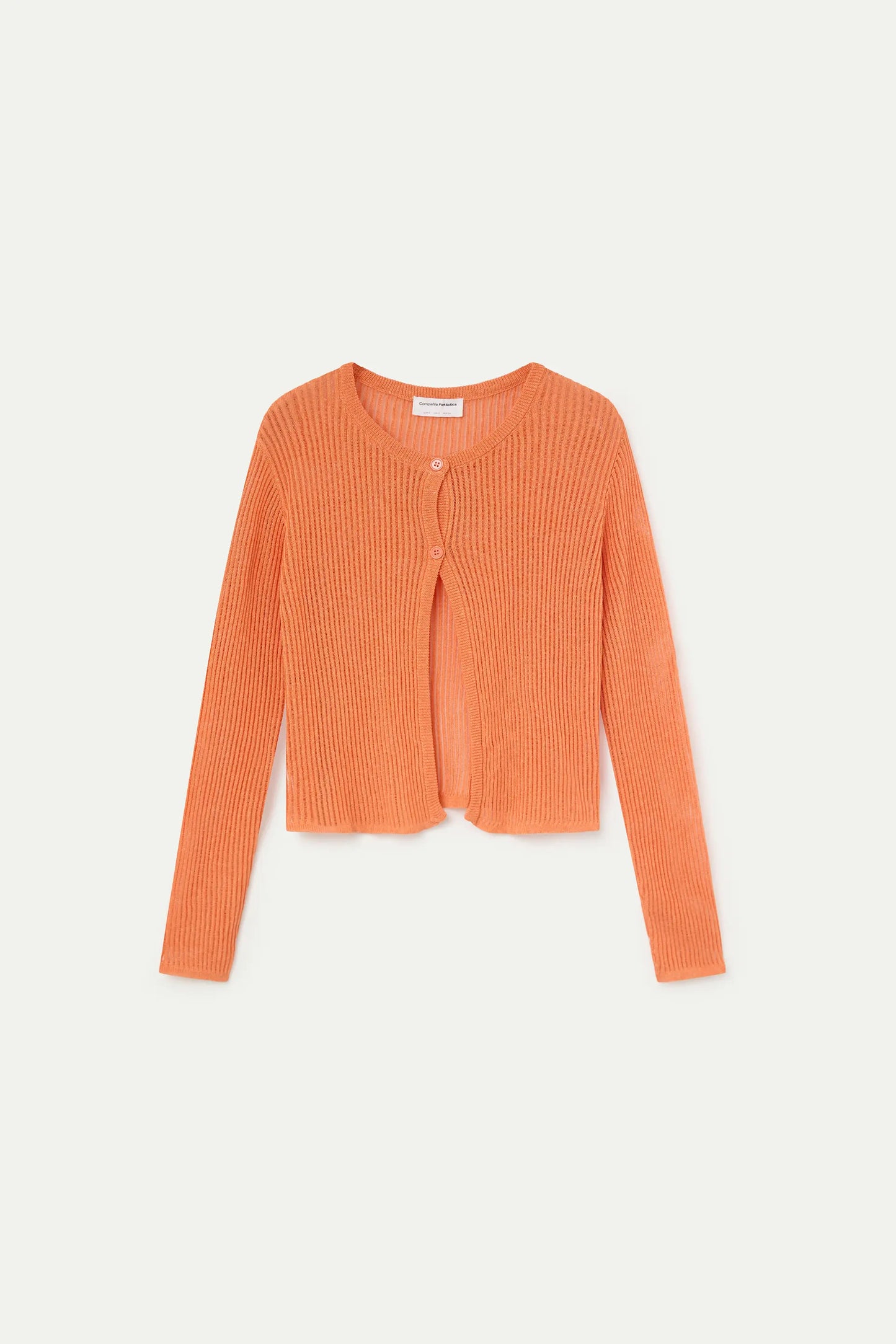 Cardigan in maglia arancione