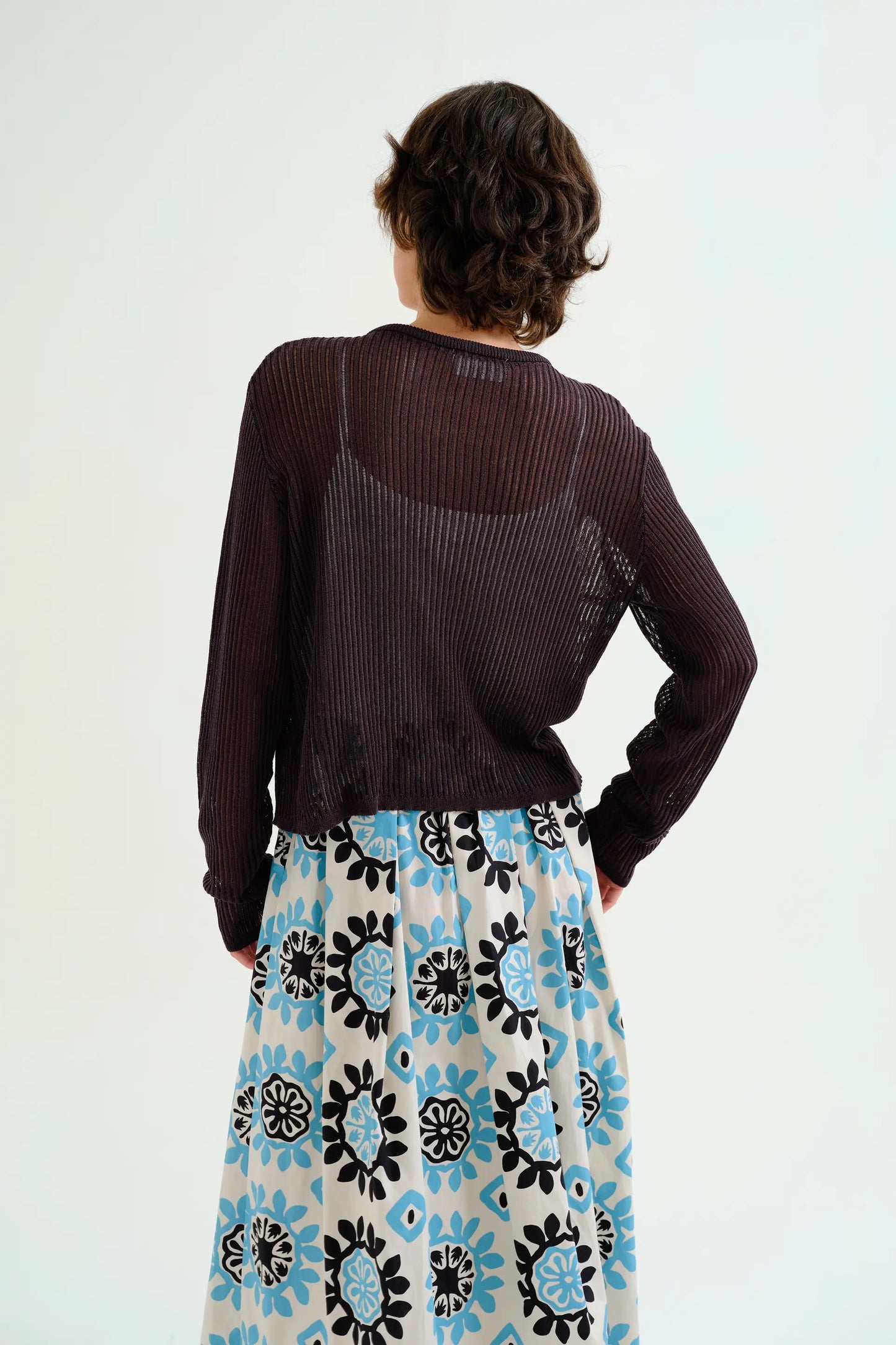 Cardigan nero in maglia