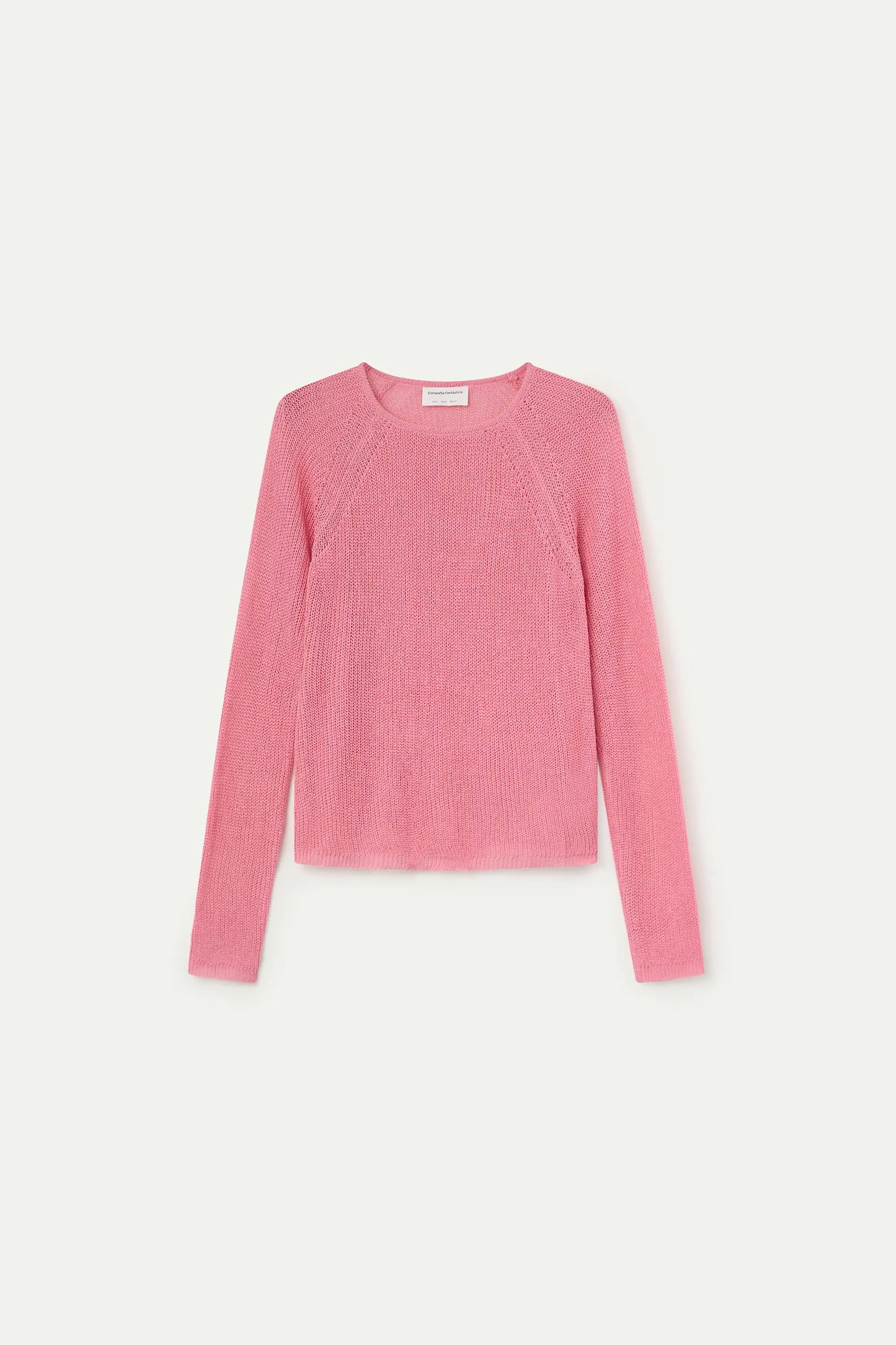 maglione rosa lavorato a maglia traforata