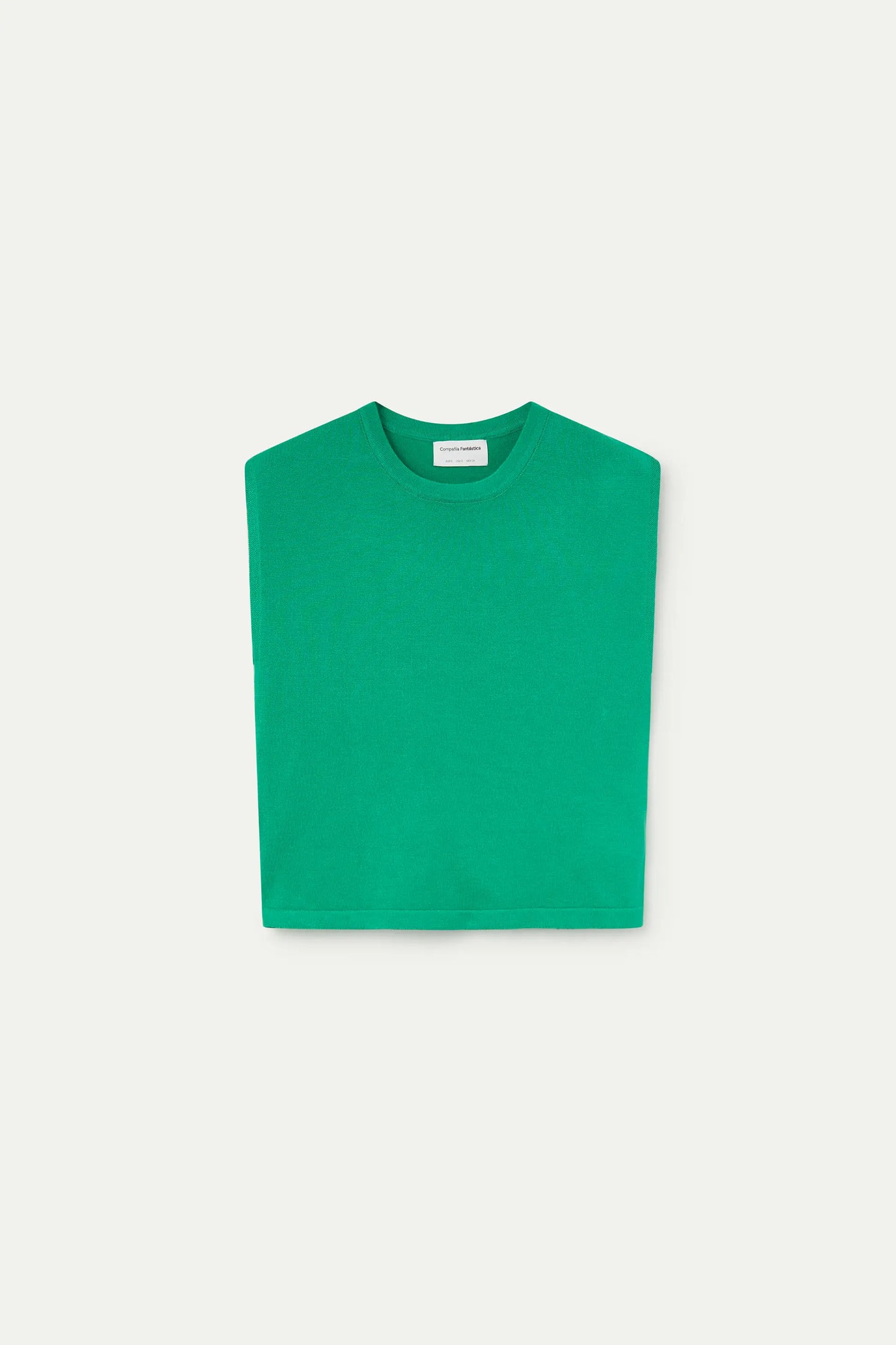 Top de punto suave verde