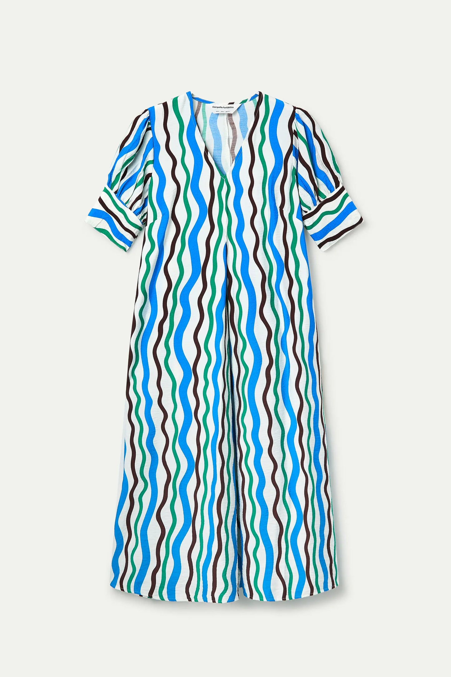 Sea &amp; Mountain print midi dress