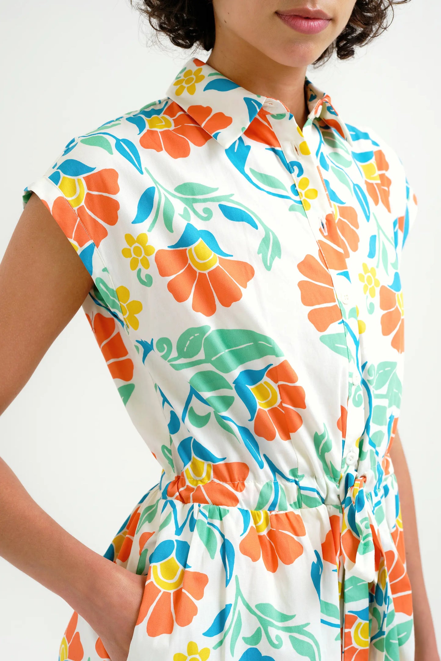 Vestido midi con estampado Big Royal