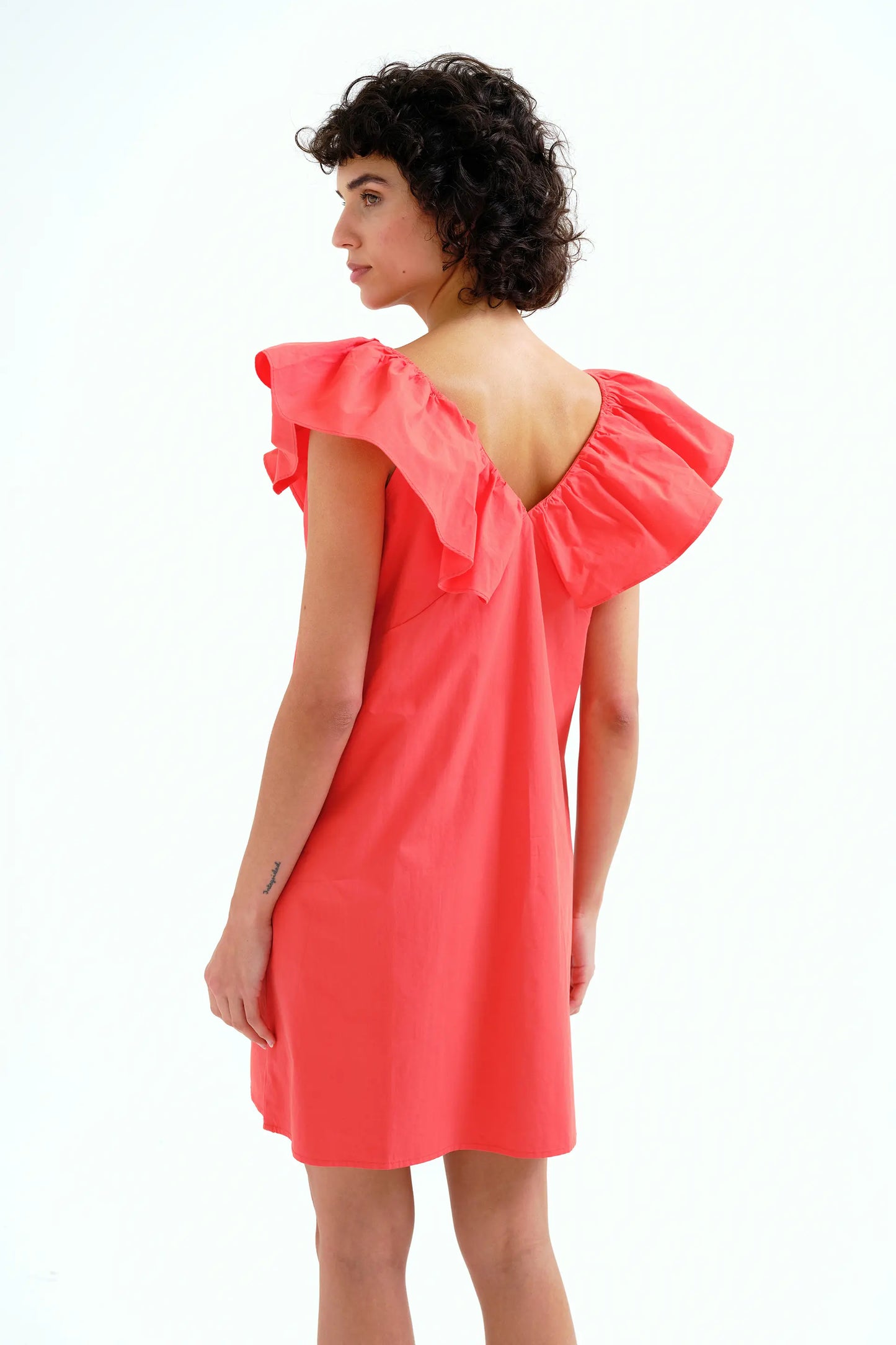 Abito corto rosso, 100% cotone