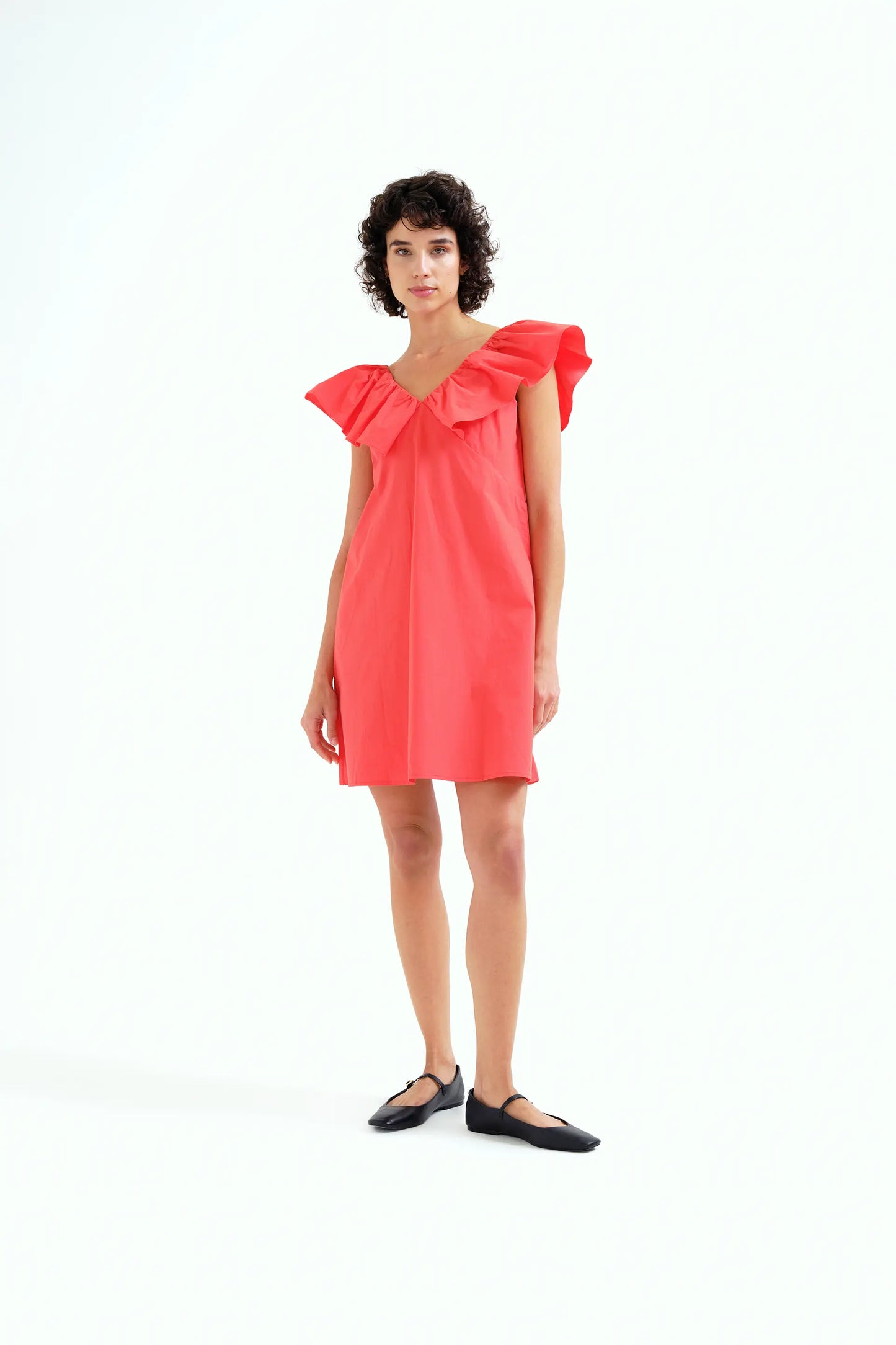 Abito corto rosso, 100% cotone