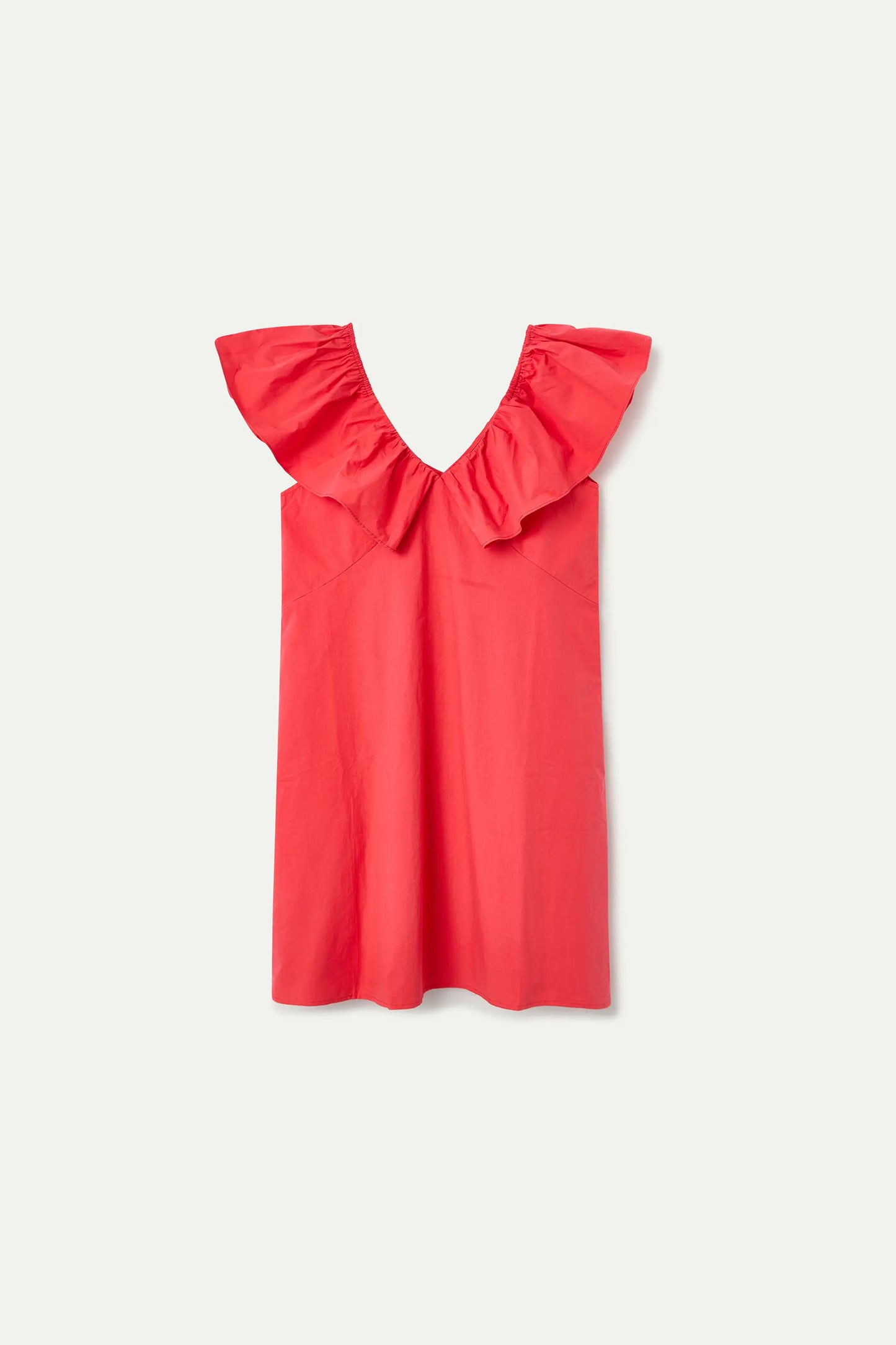 Abito corto rosso, 100% cotone