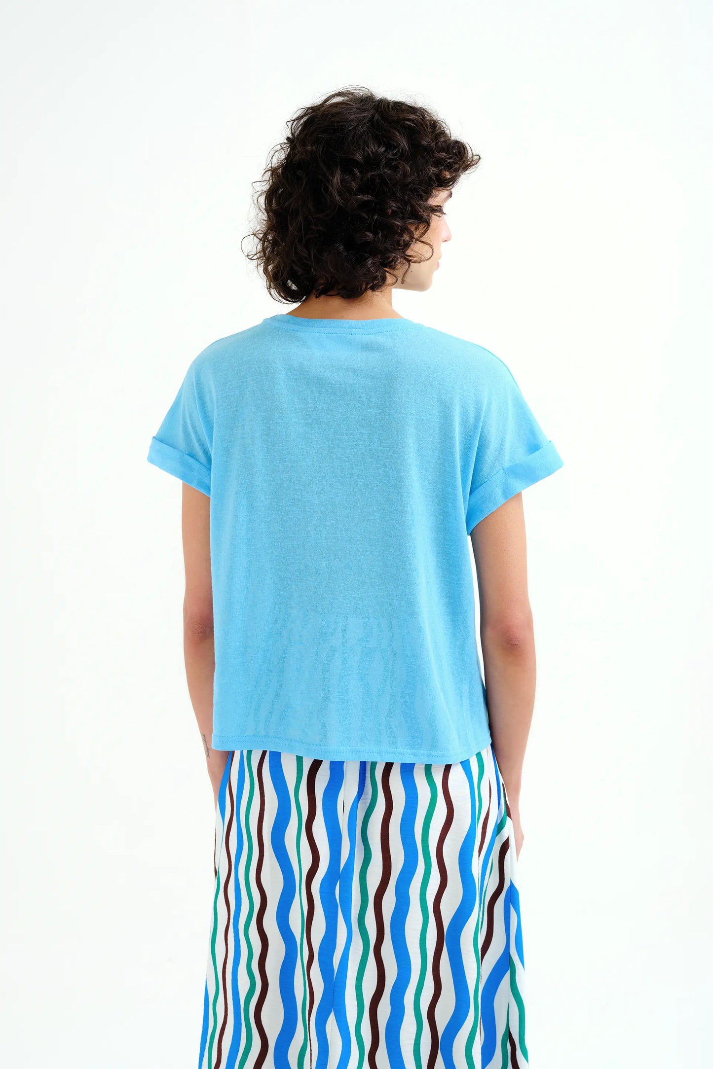 maglietta blu di base