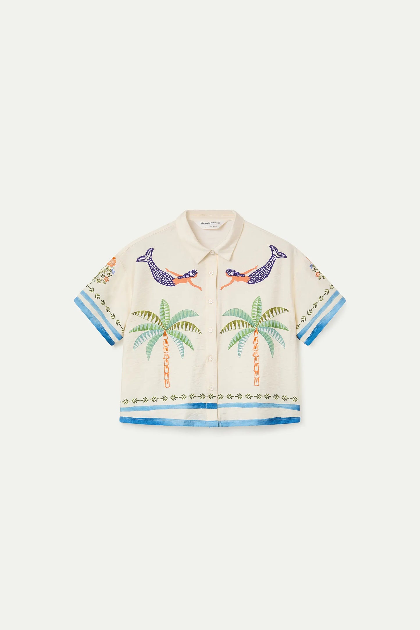 Camisa con estampado Palm & Mermaid