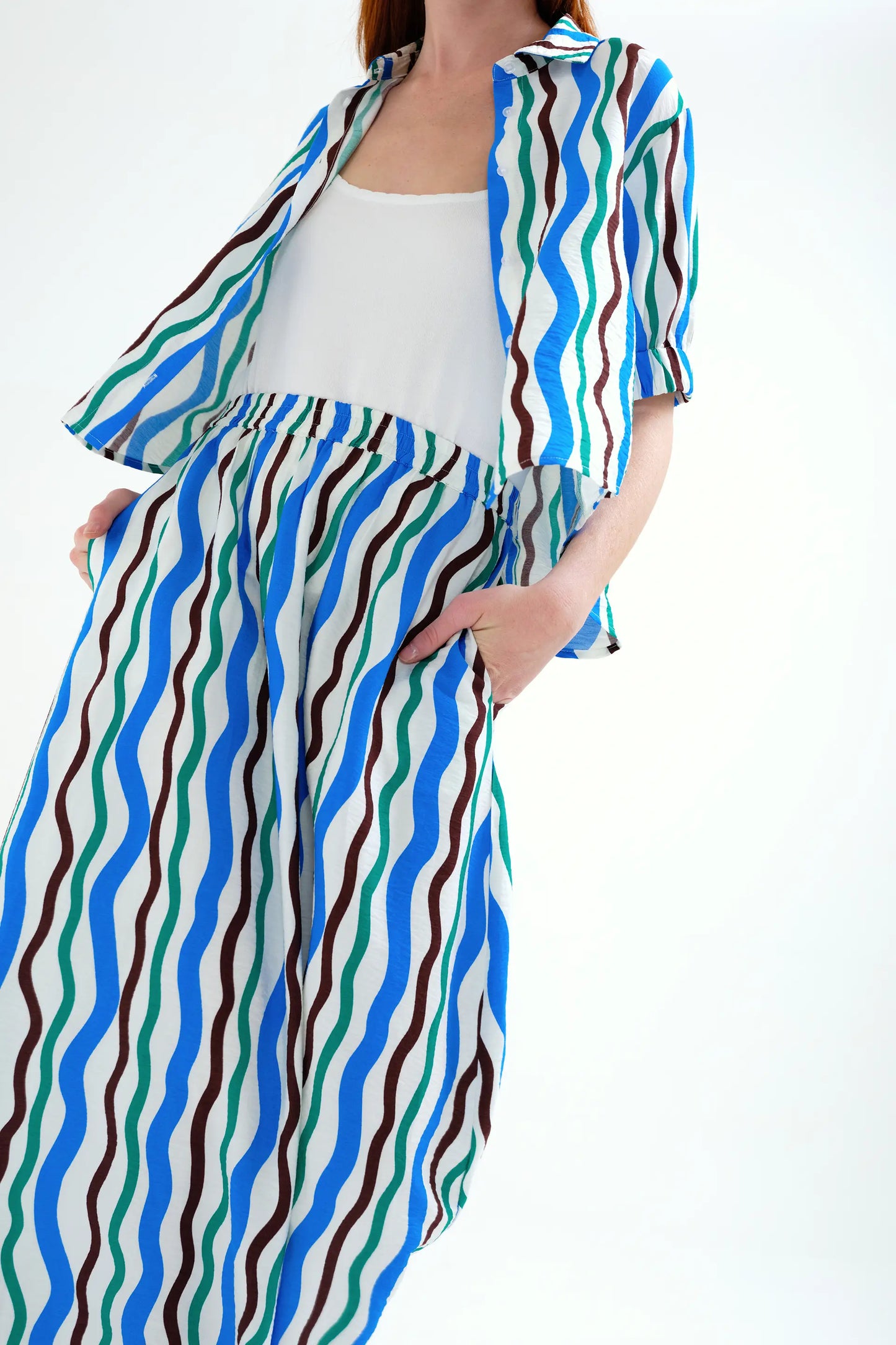 Falda larga con estampado Sea & Mountain