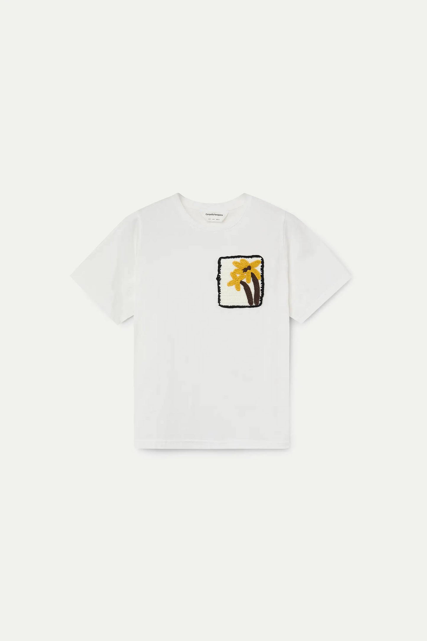 Camiseta 100% algodón con palmera bordada