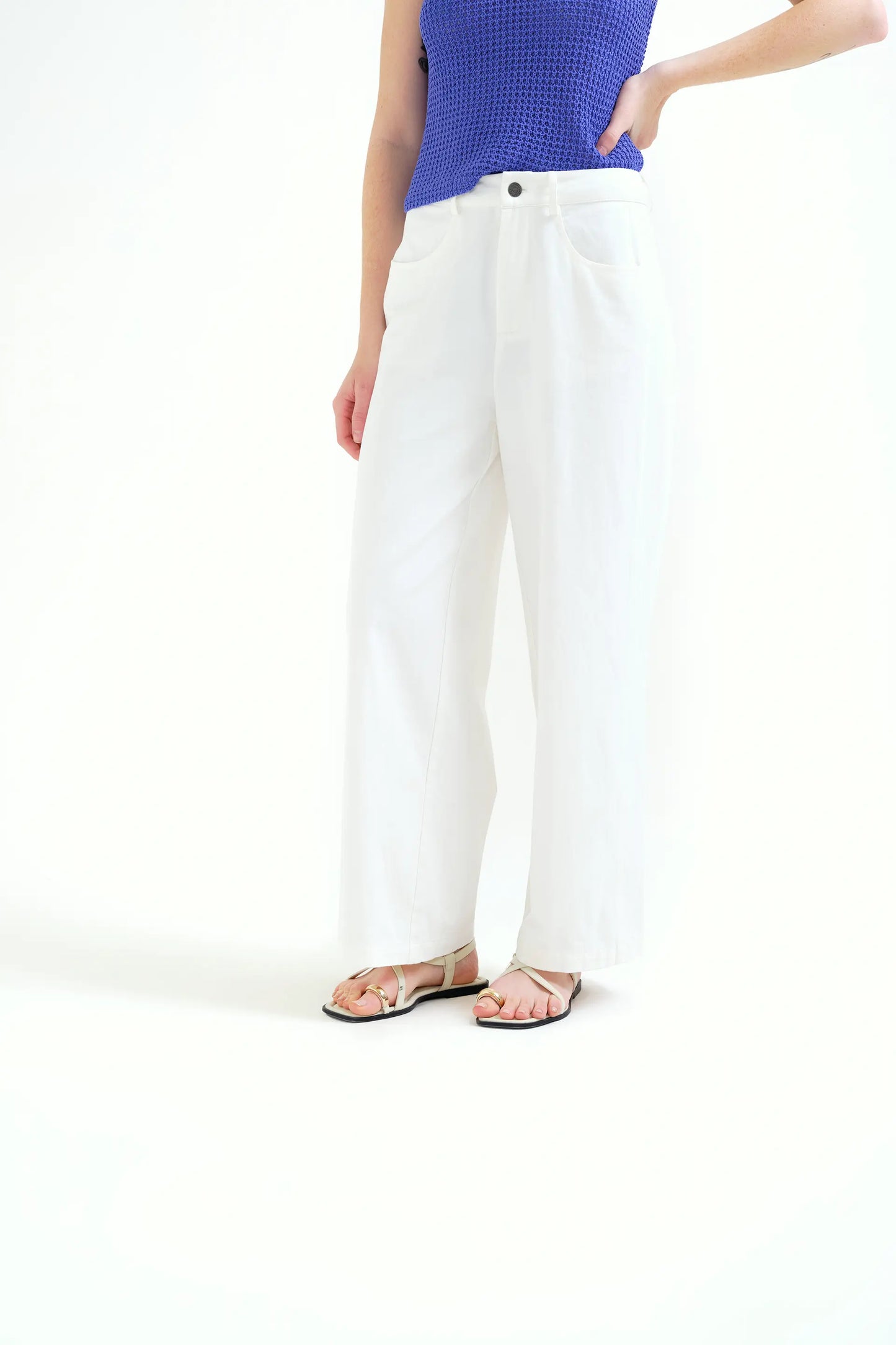 Pantalón blanco 100% algodón