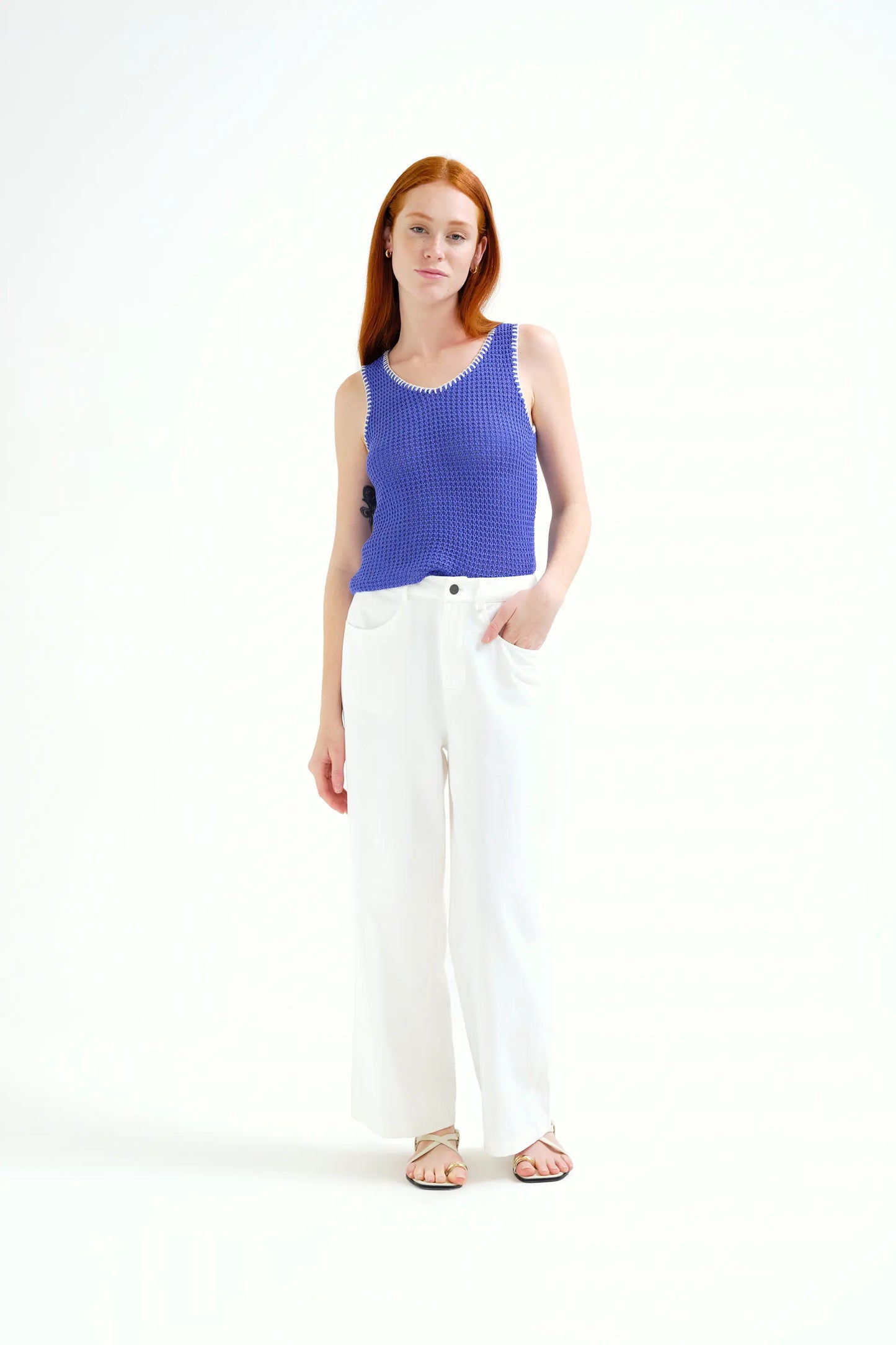 Pantalón blanco 100% algodón