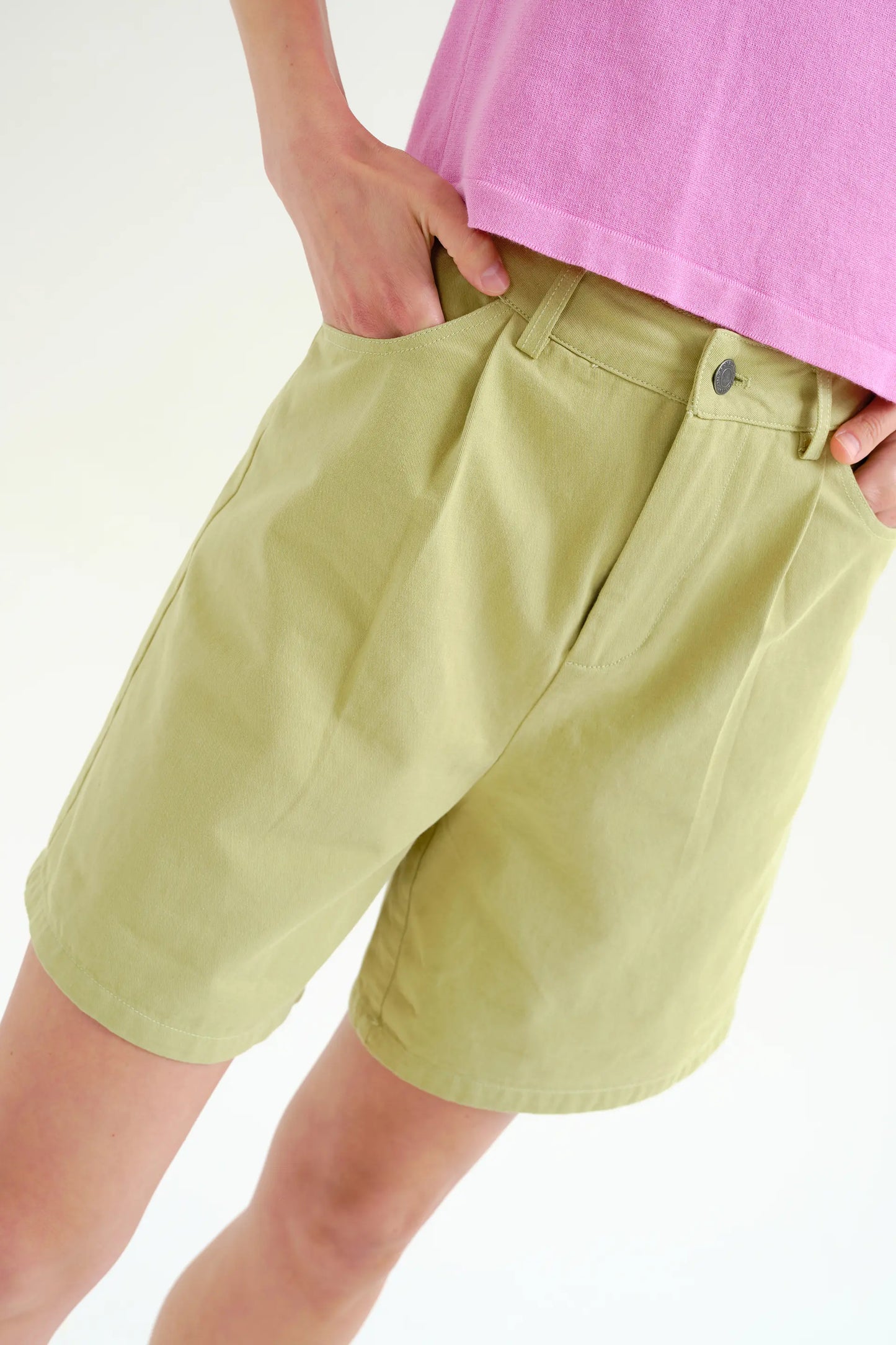 Green shorts, 100% cotton