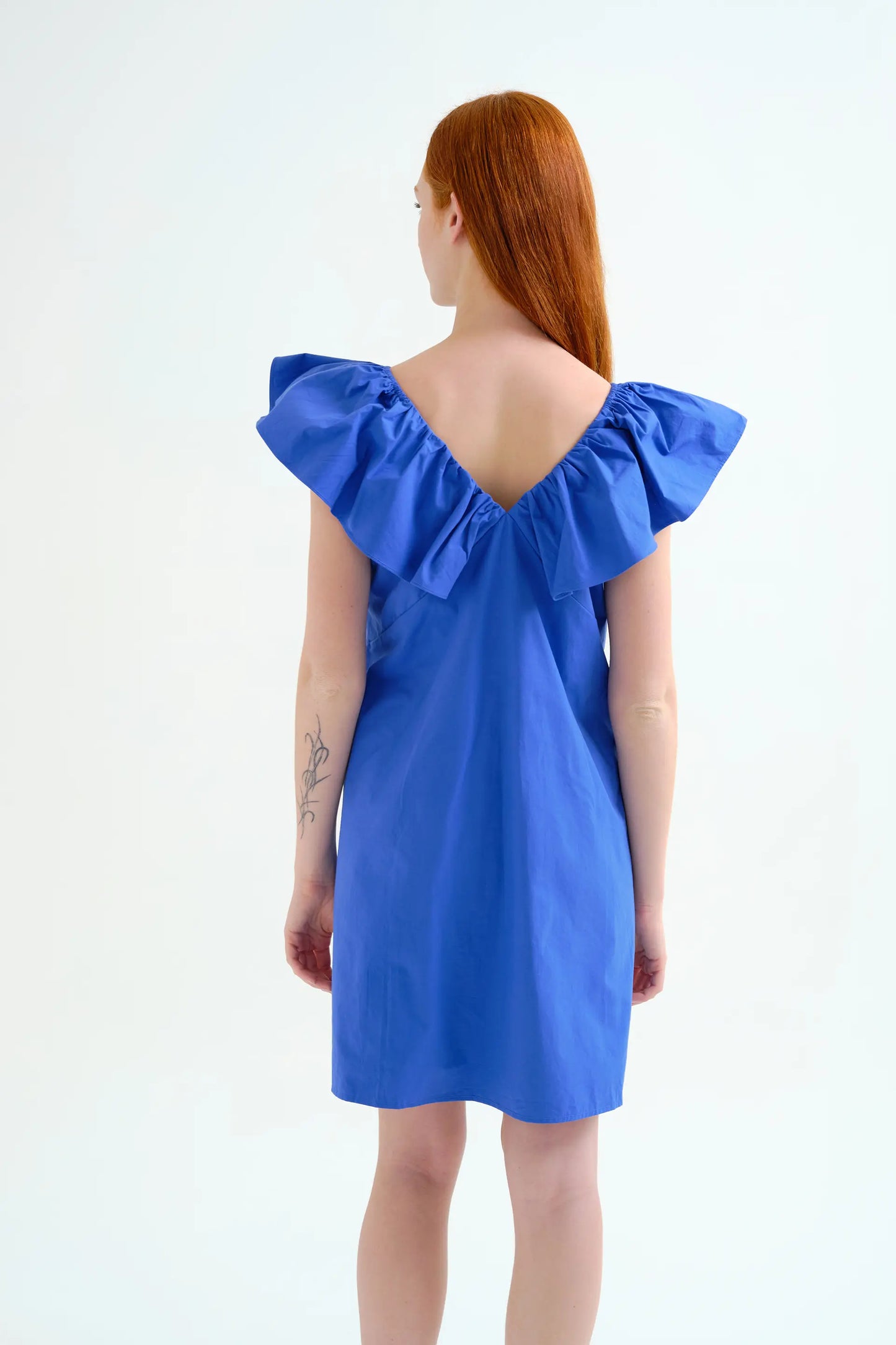 Vestido corto azul 100% algodón