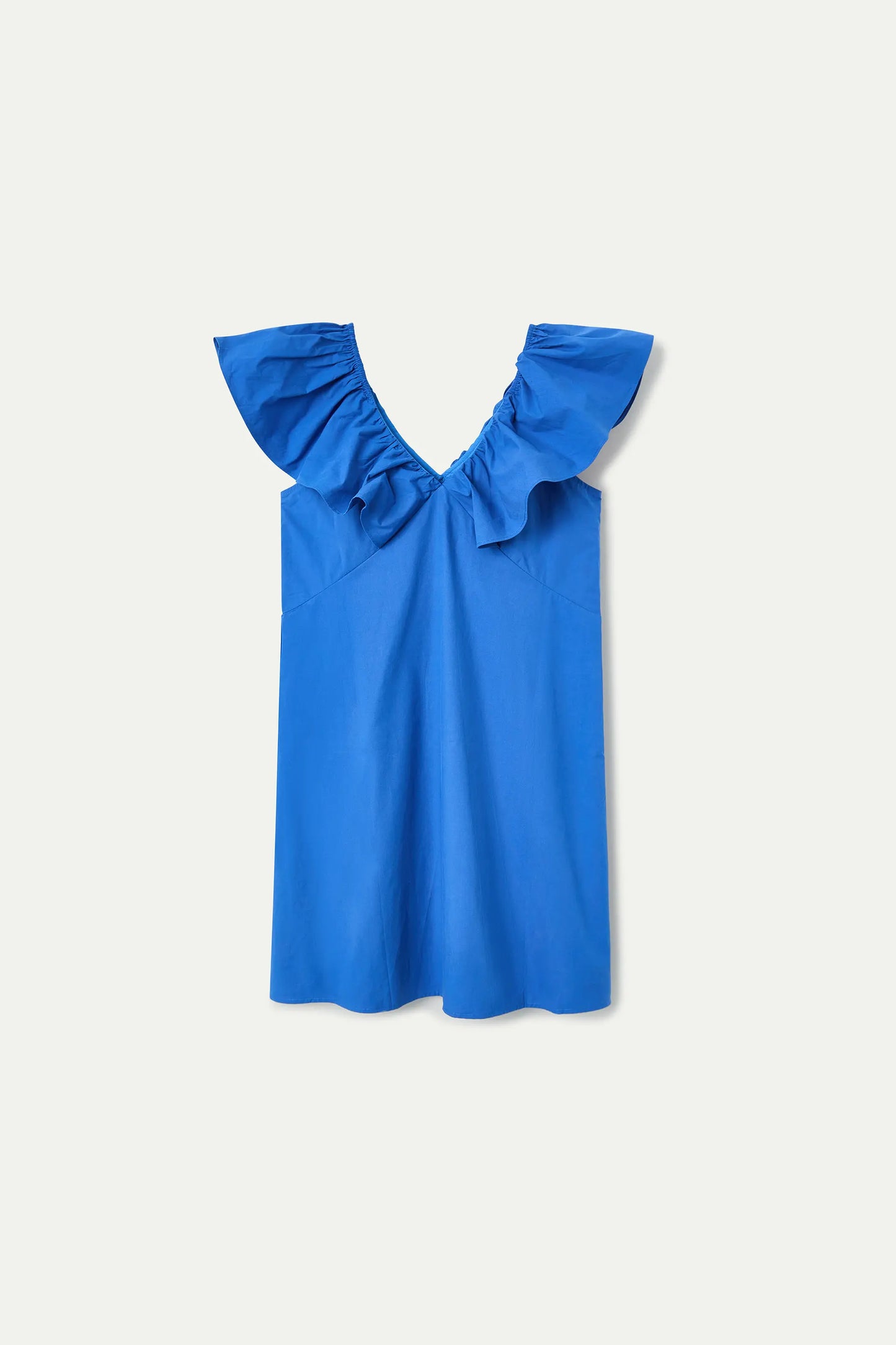 Vestido corto azul 100% algodón