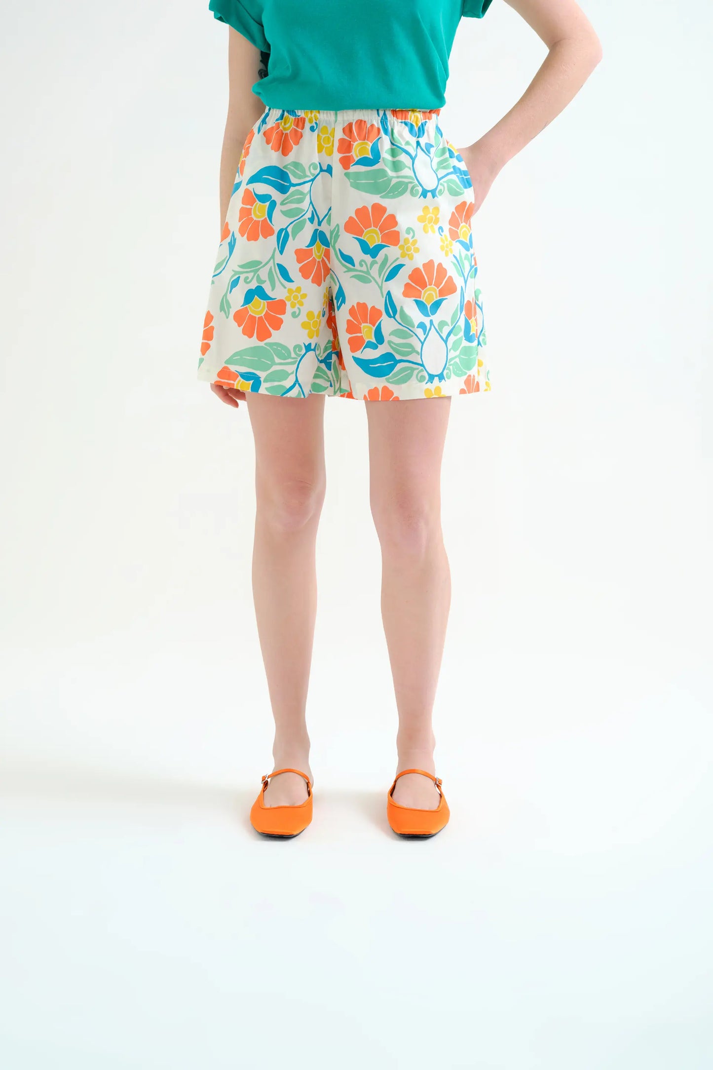 Pantaloncini 100% cotone con stampa Big Royal