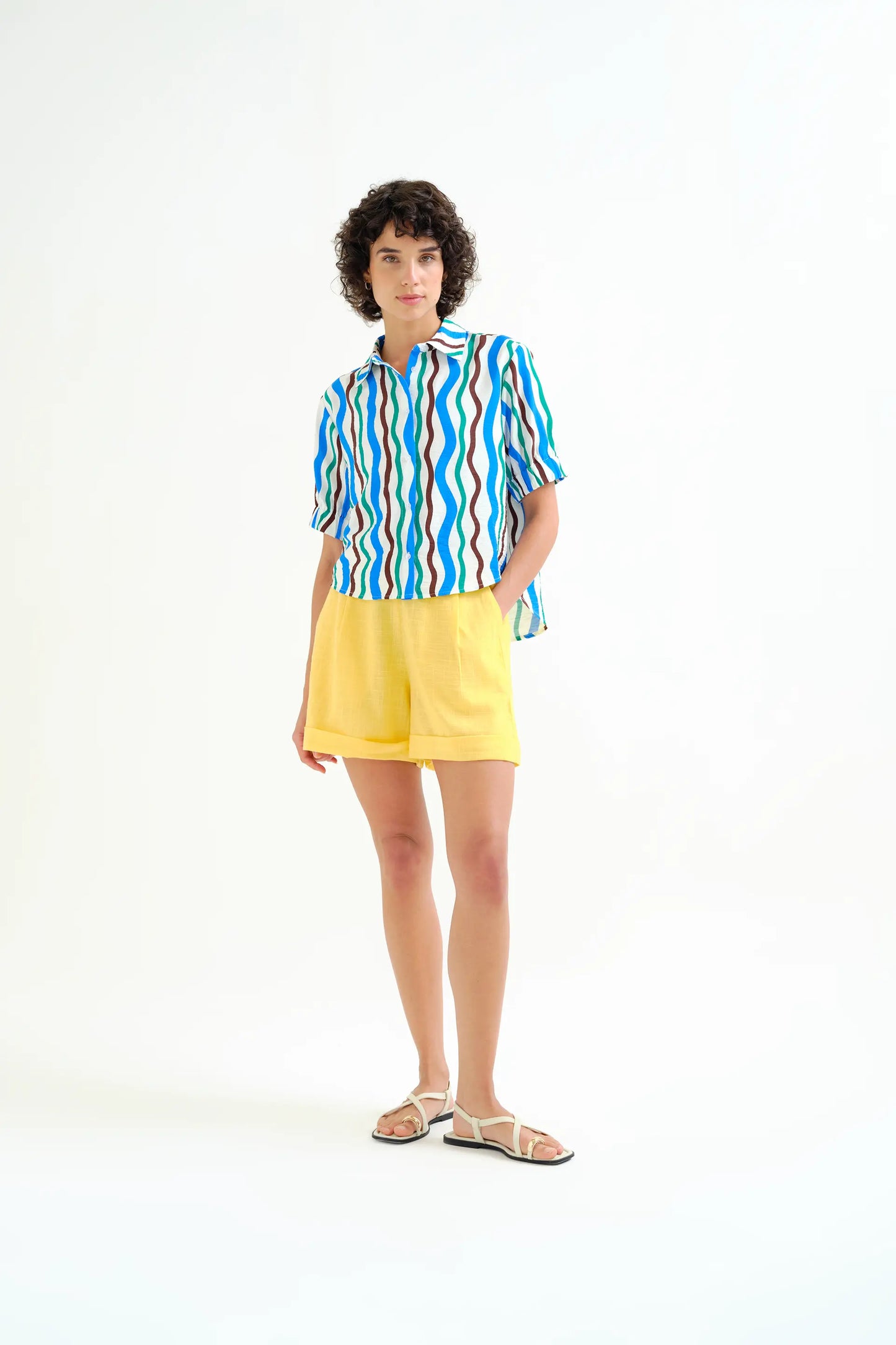 Camicia con stampa Mare e Montagna