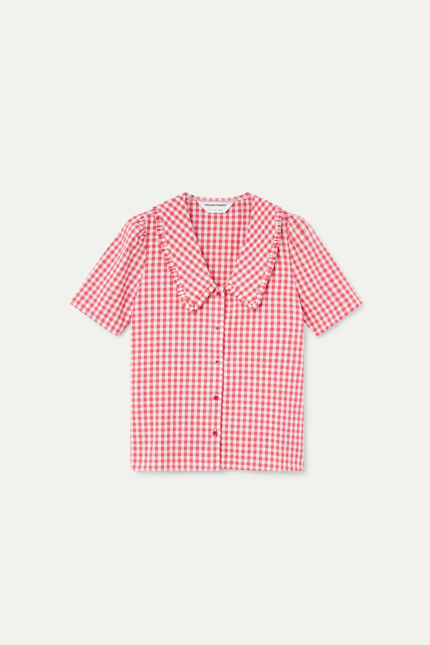 Camisa cuadros vichy rojo