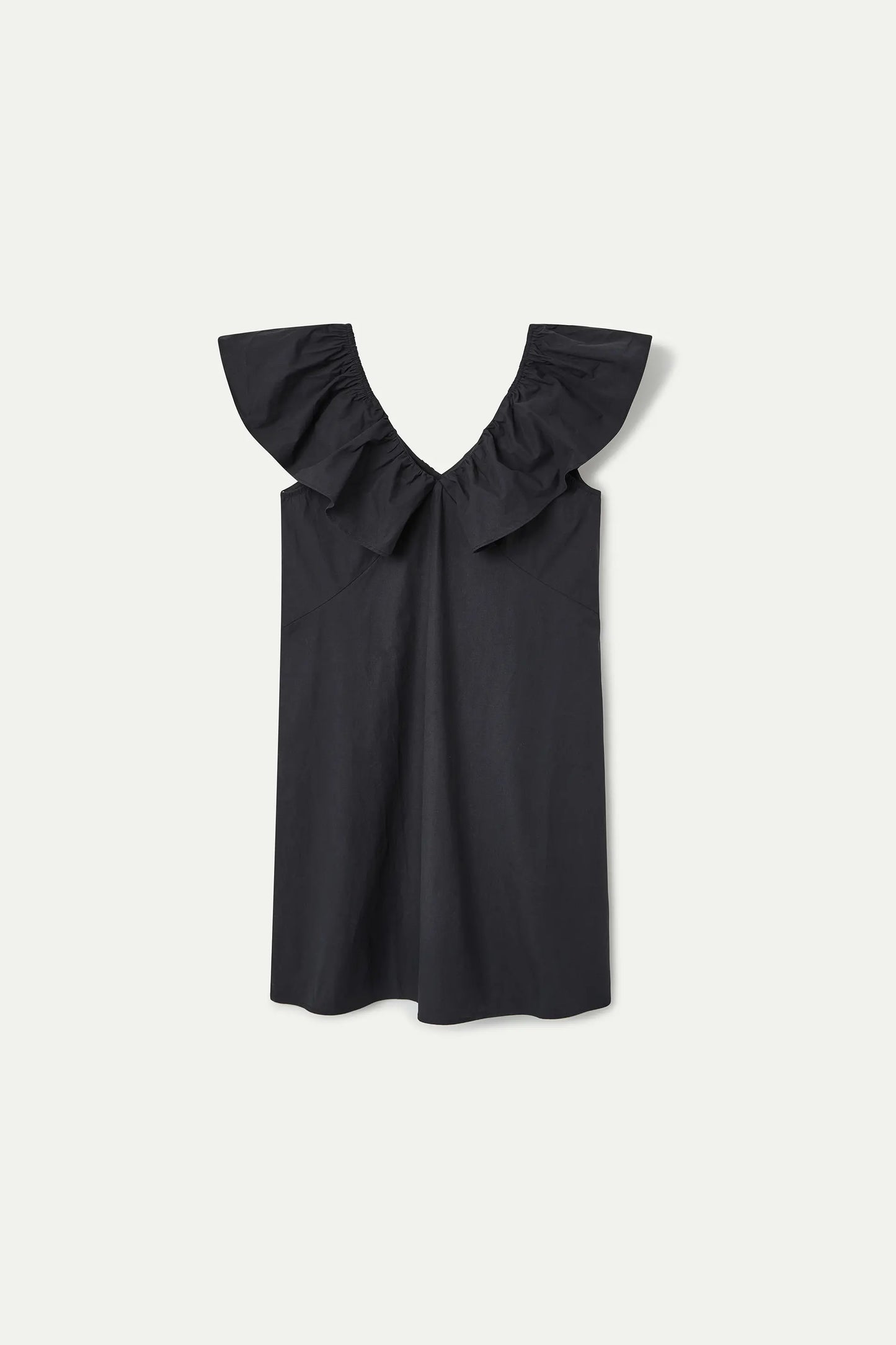 Abito corto nero, 100% cotone