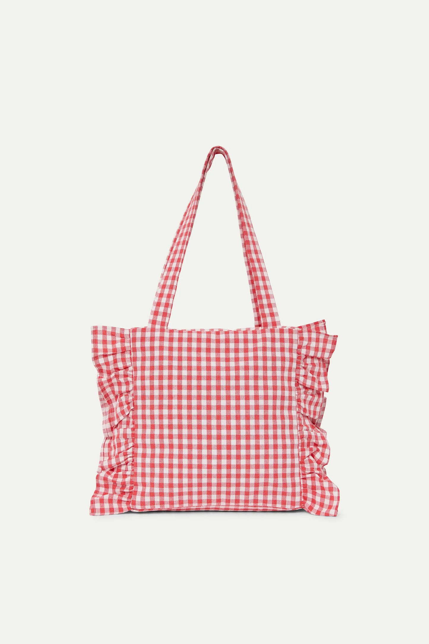 Bolso de cuadros vichy rojo