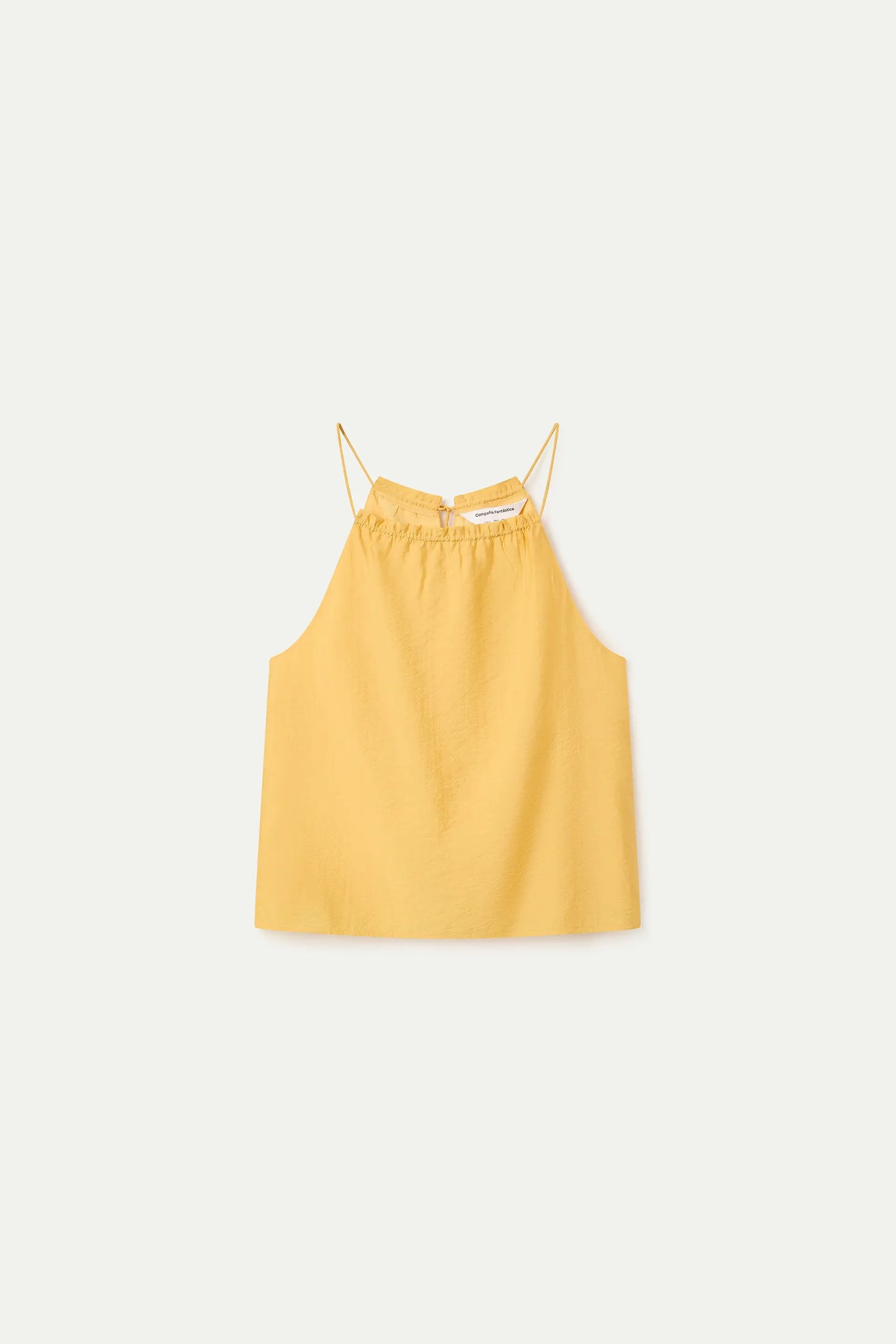 Top halter amarillo
