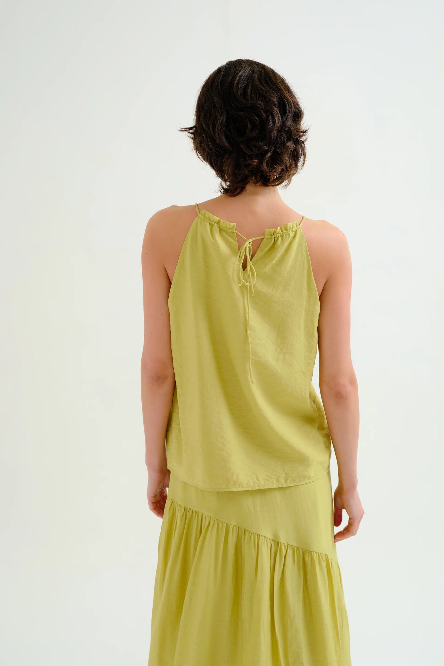 Top halter verde